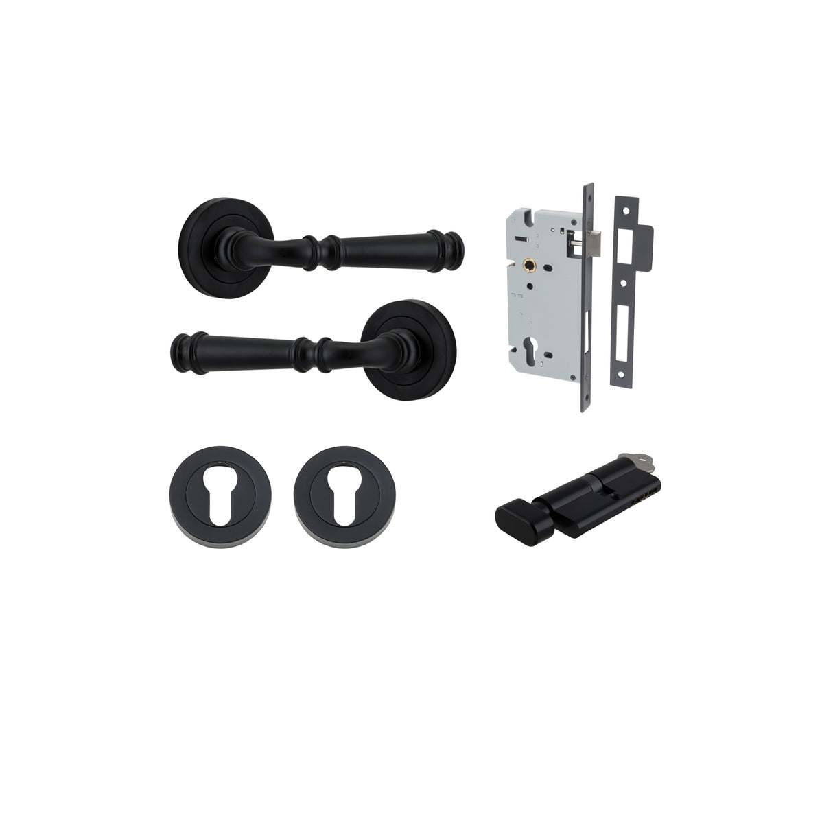 Iver Verona Round Rose Lever Set - Complete Kits