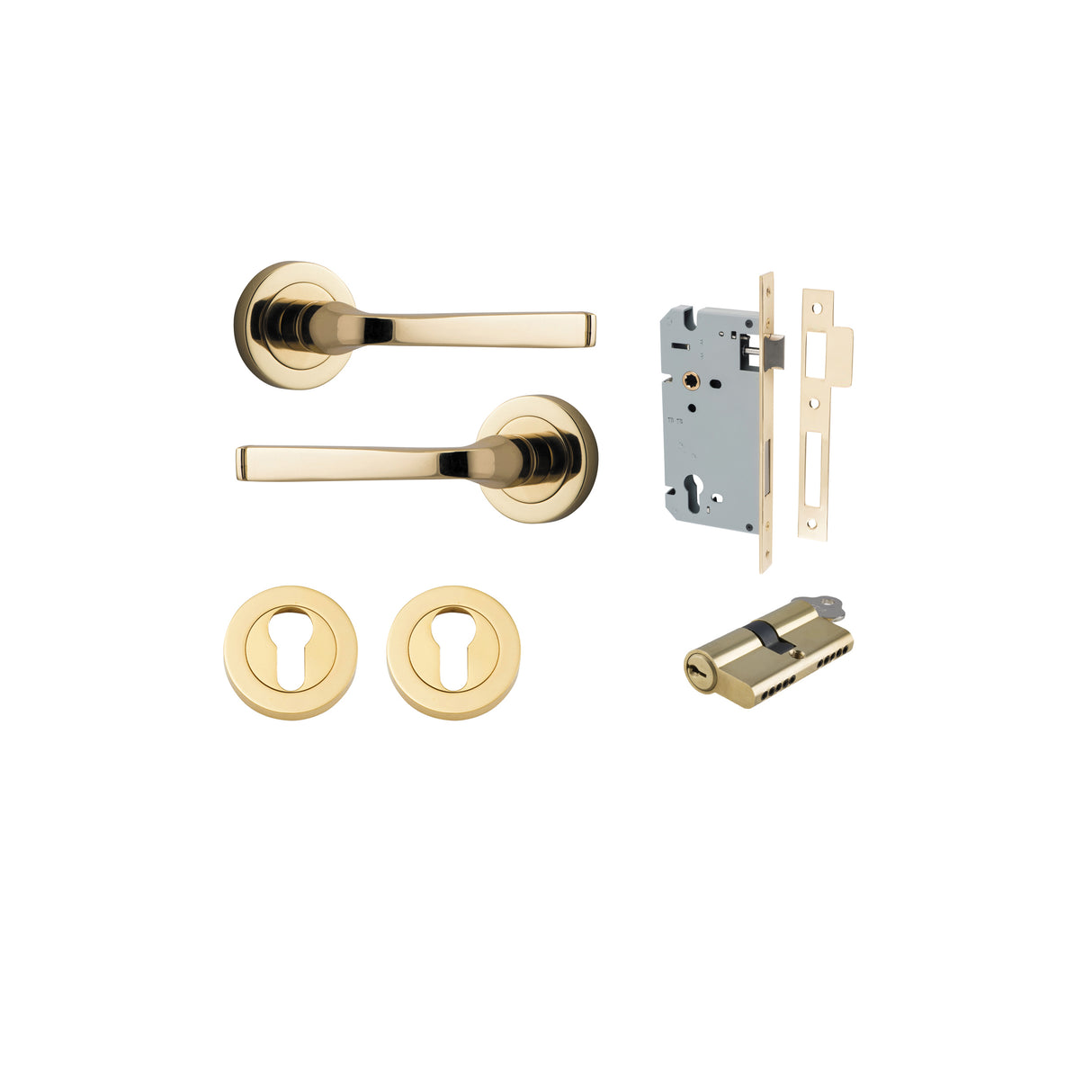Iver Annecy Round Rose Lever Set - Complete Kits