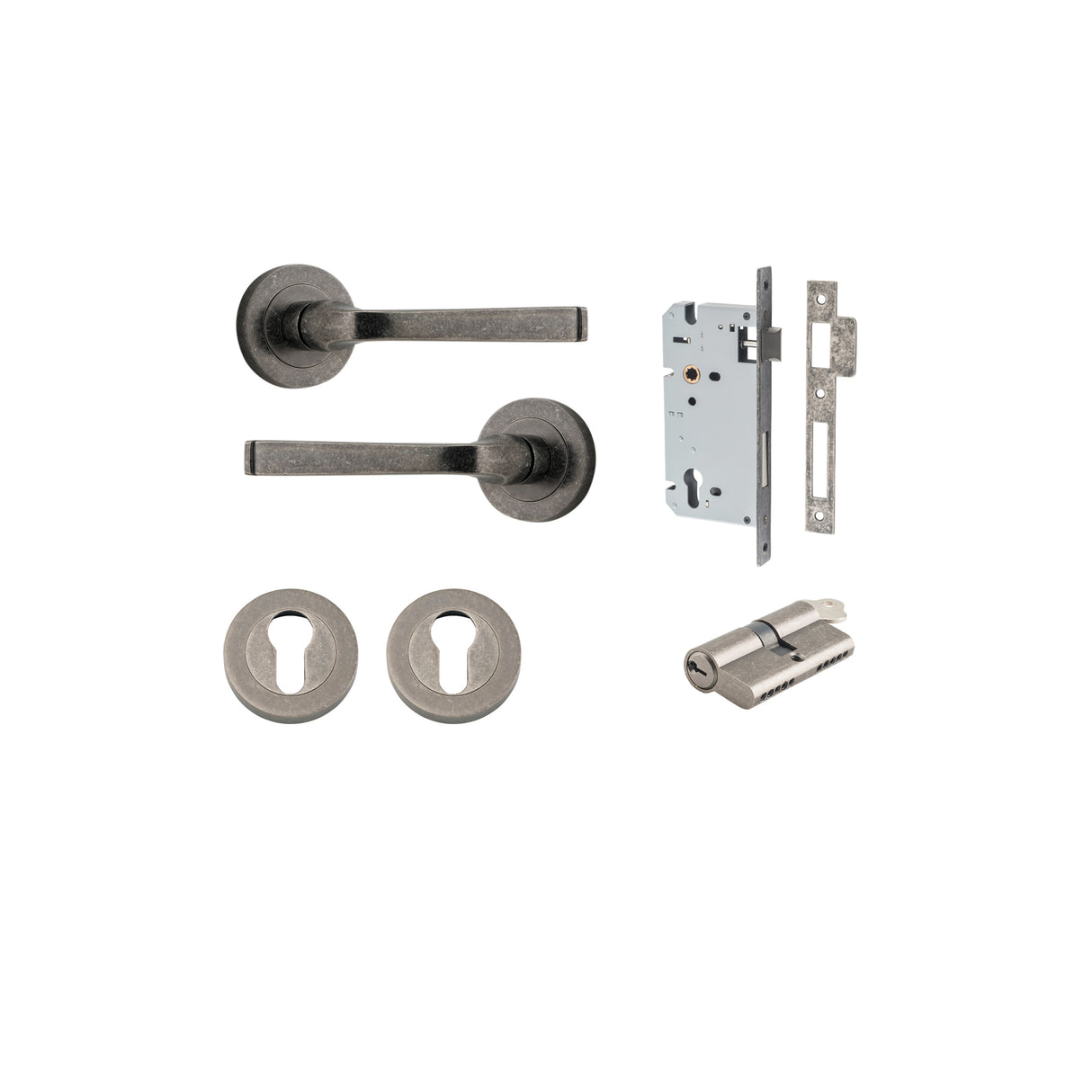 Iver Annecy Round Rose Lever Set - Complete Kits