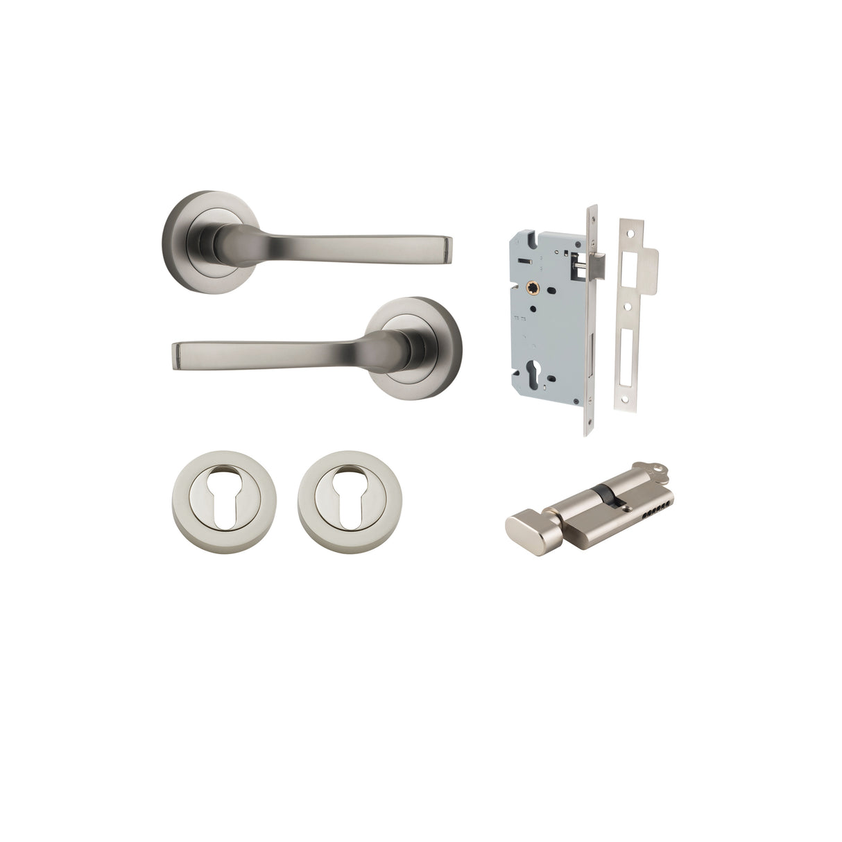 Iver Annecy Round Rose Lever Set - Complete Kits