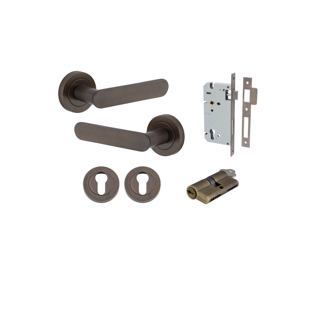 Iver Bronte Round Rose Lever Set - Complete Kits
