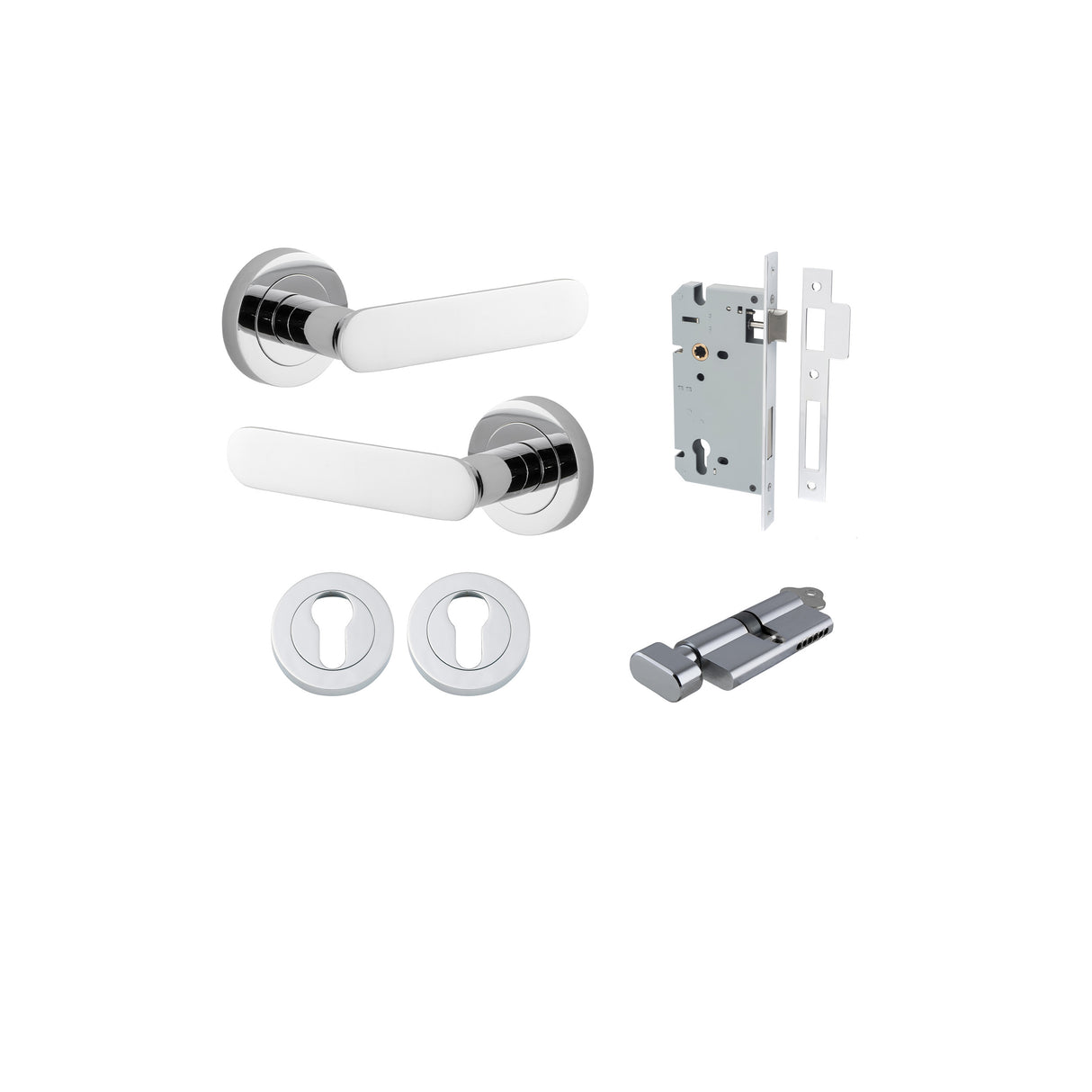 Iver Bronte Round Rose Lever Set - Complete Kits