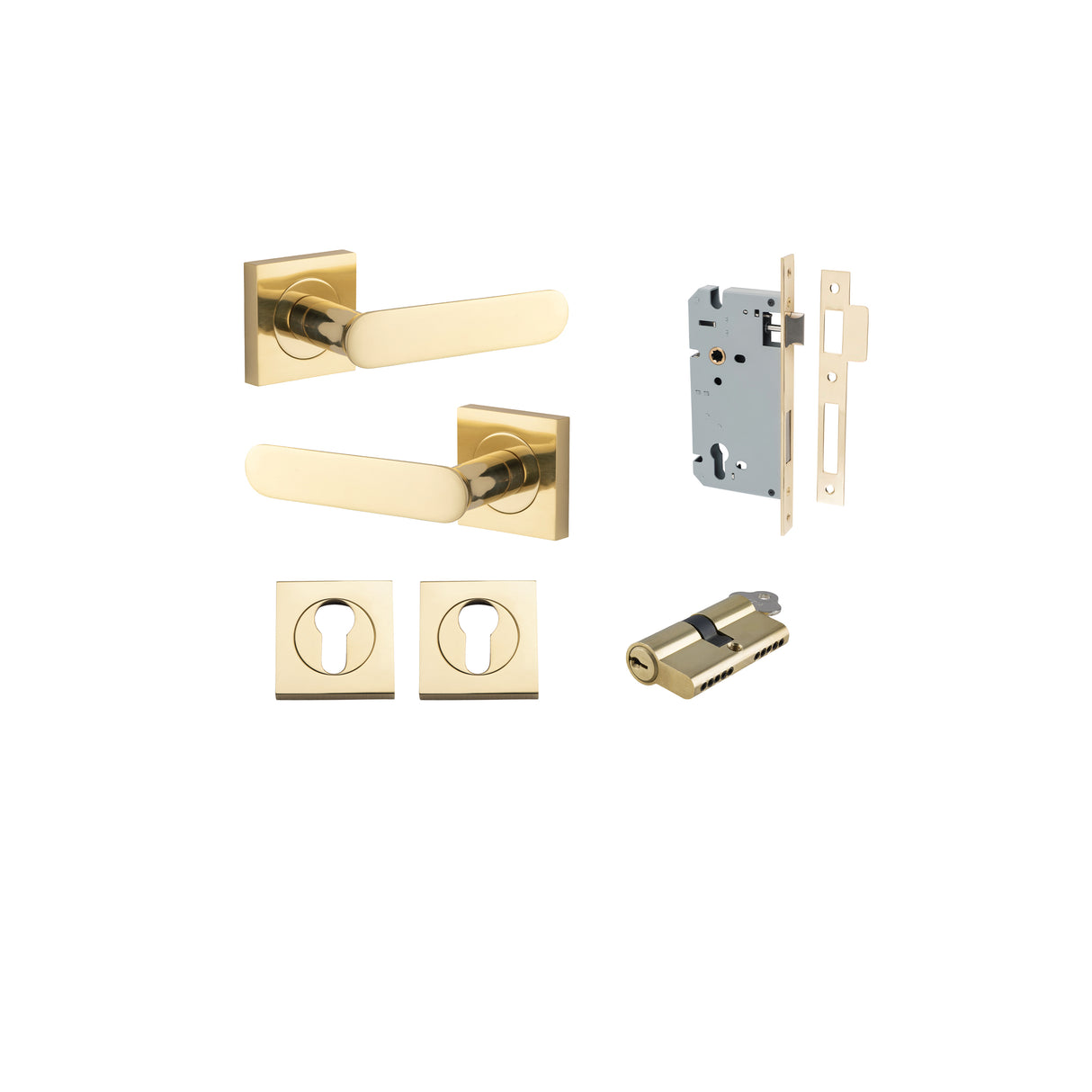 Iver Bronte Square Rose Lever Set - Complete Kits