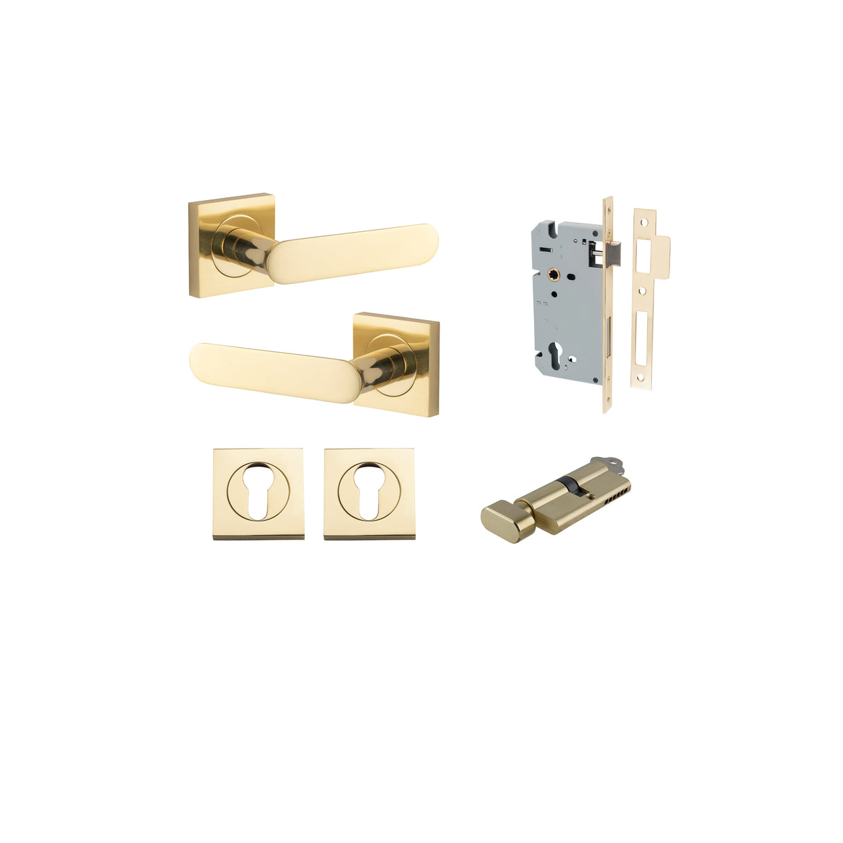 Iver Bronte Square Rose Lever Set - Complete Kits
