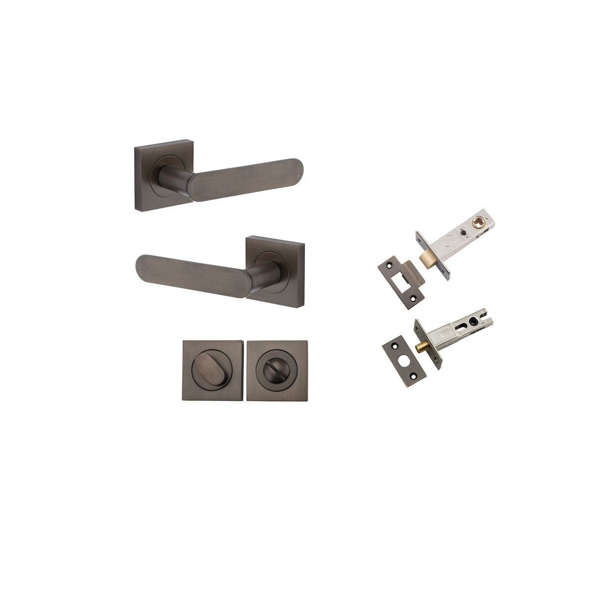 Iver Bronte Square Rose Lever Set - Complete Kits