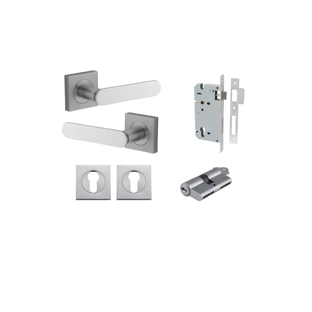 Iver Bronte Square Rose Lever Set - Complete Kits