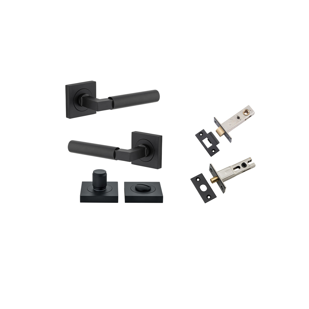 Iver Berlin Square Rose Lever Set - Complete Kits