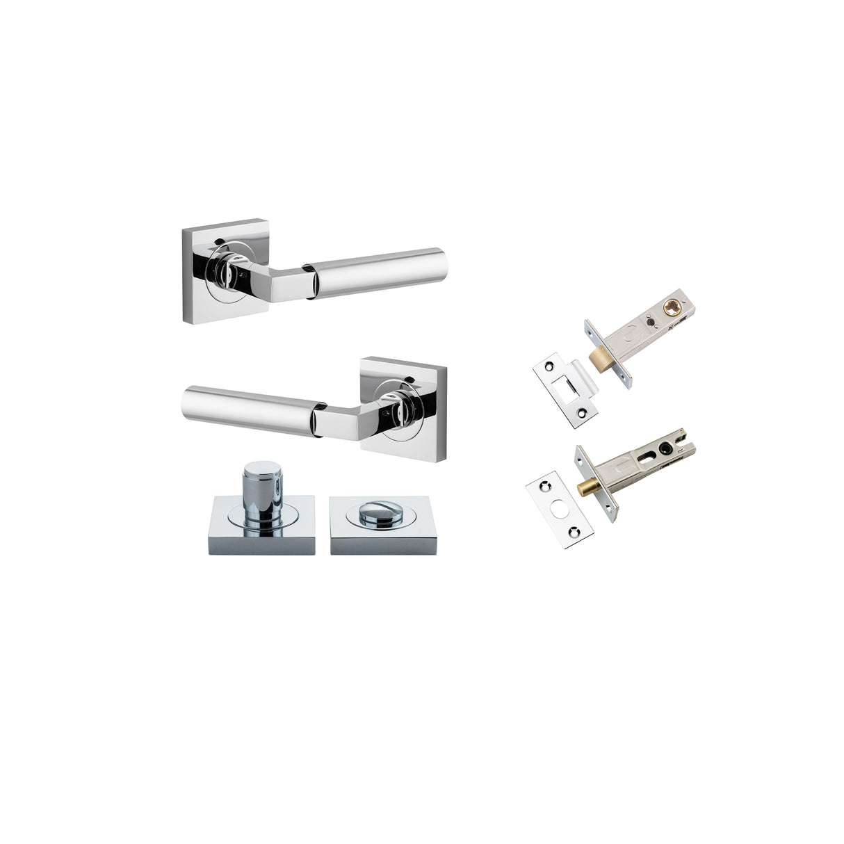 Iver Berlin Square Rose Lever Set - Complete Kits