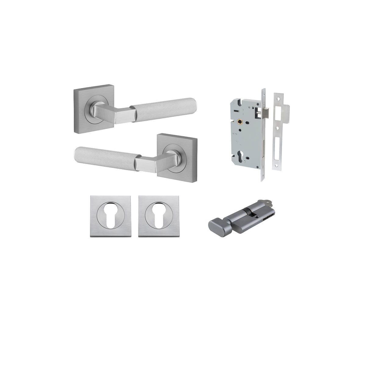 Iver Brunswick Square Rose Lever Set - Complete Kits