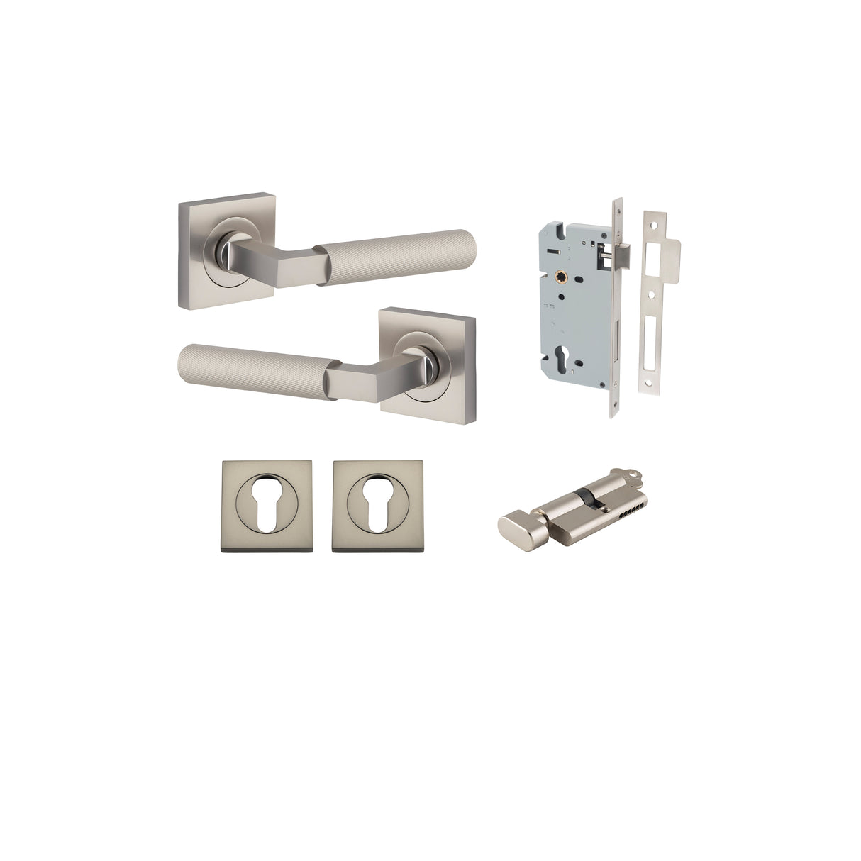 Iver Brunswick Square Rose Lever Set - Complete Kits