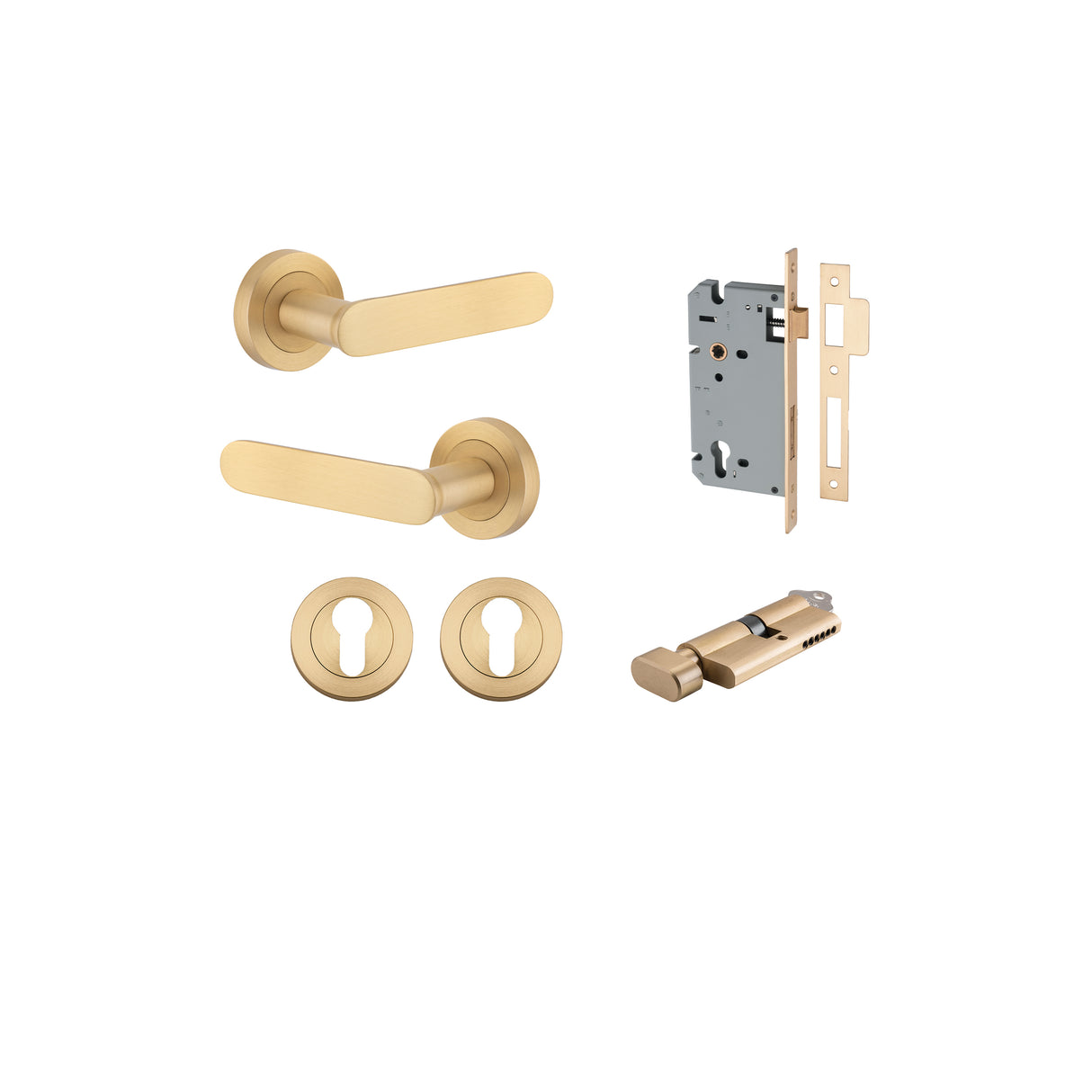 Iver Bronte Round Rose Lever Set - Complete Kits
