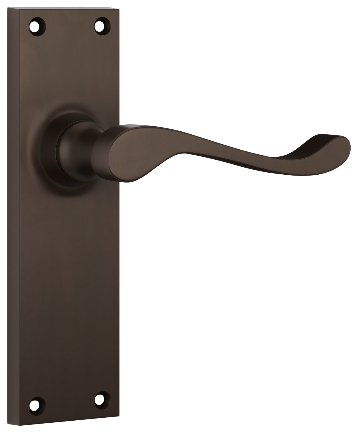 Tradco Victorian Door Lever on Plate Antique Brass Latch