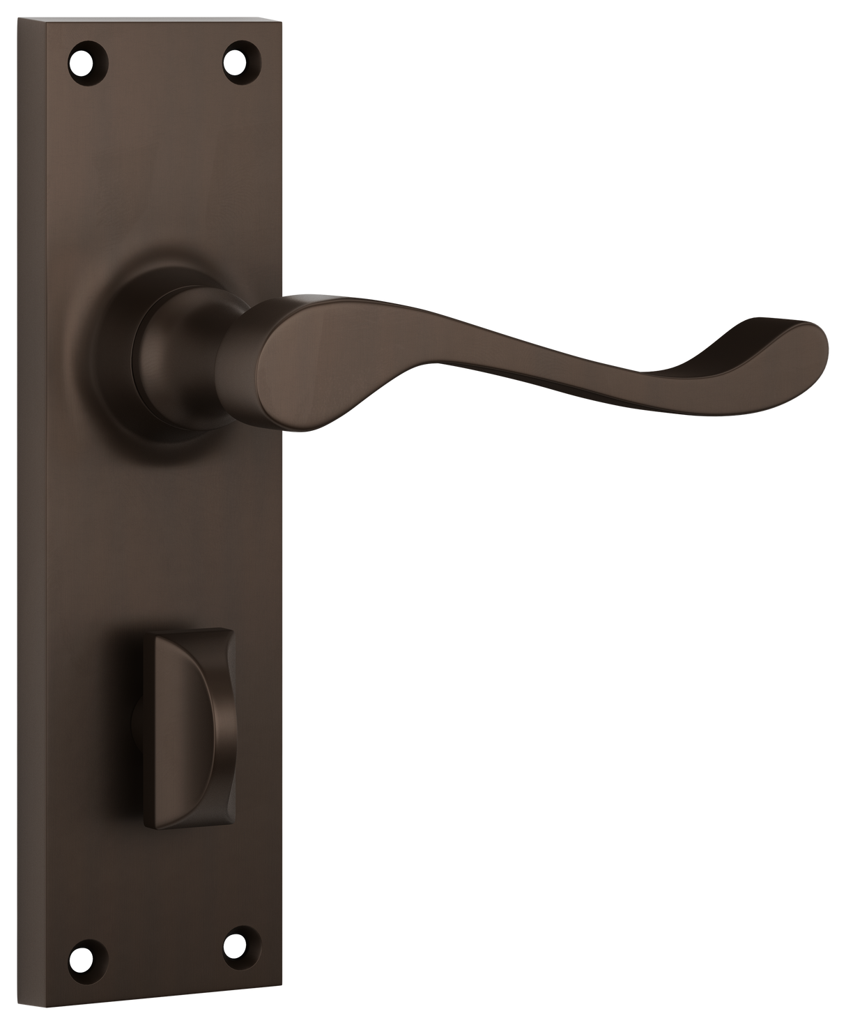 Tradco Victorian Door Lever on Plate Antique Brass Privacy