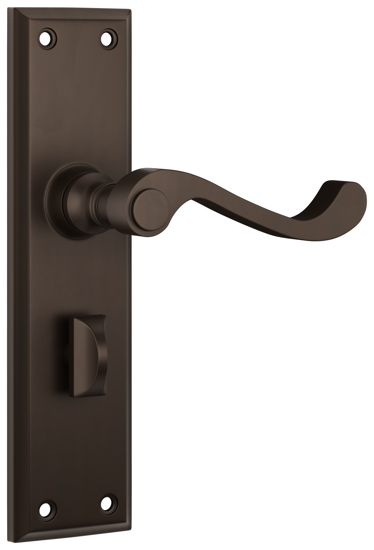 Tradco Milton Lever, Antique Brass, Privacy