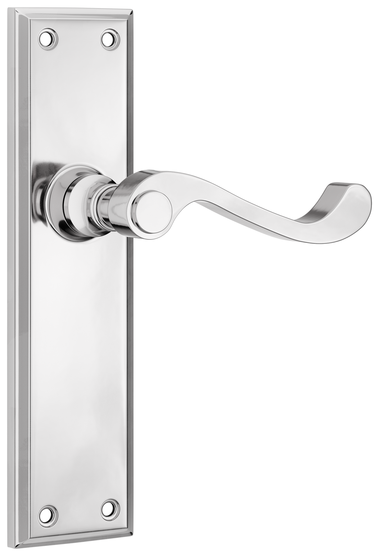 Tradco Milton Lever, Chrome Plated, Passage