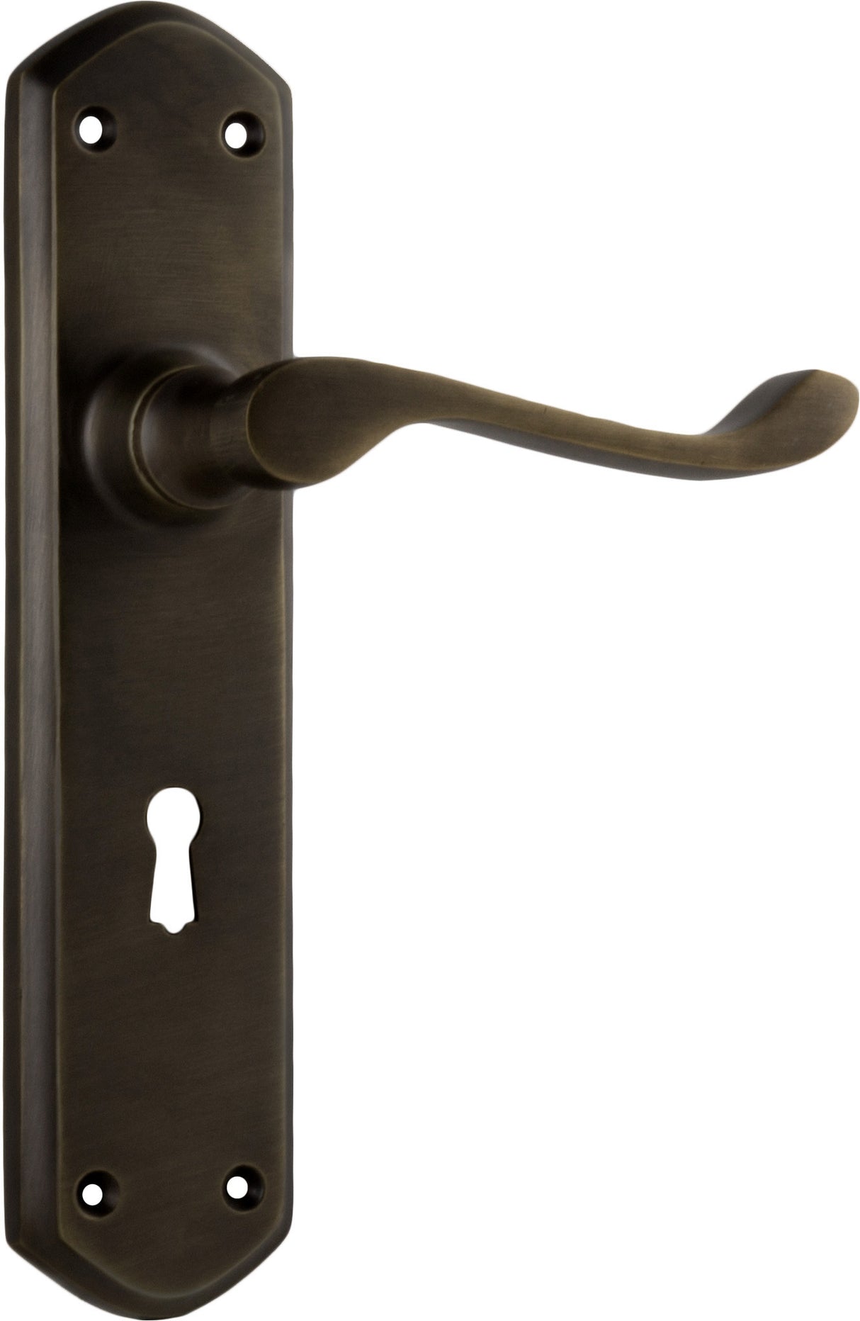 Tradco Windsor Door Lever Antique Brass Lock