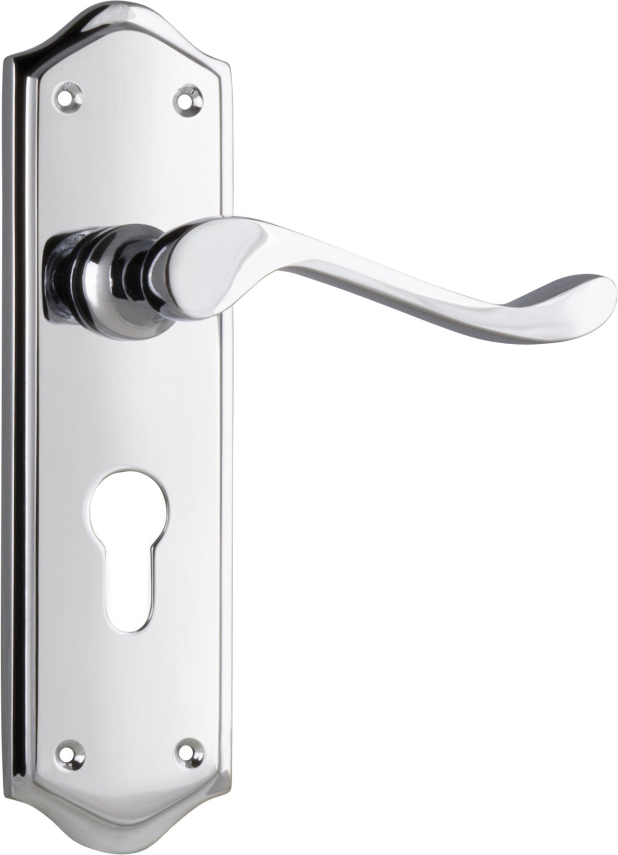 Tradco Henley Euro Lever, Chrome Plated