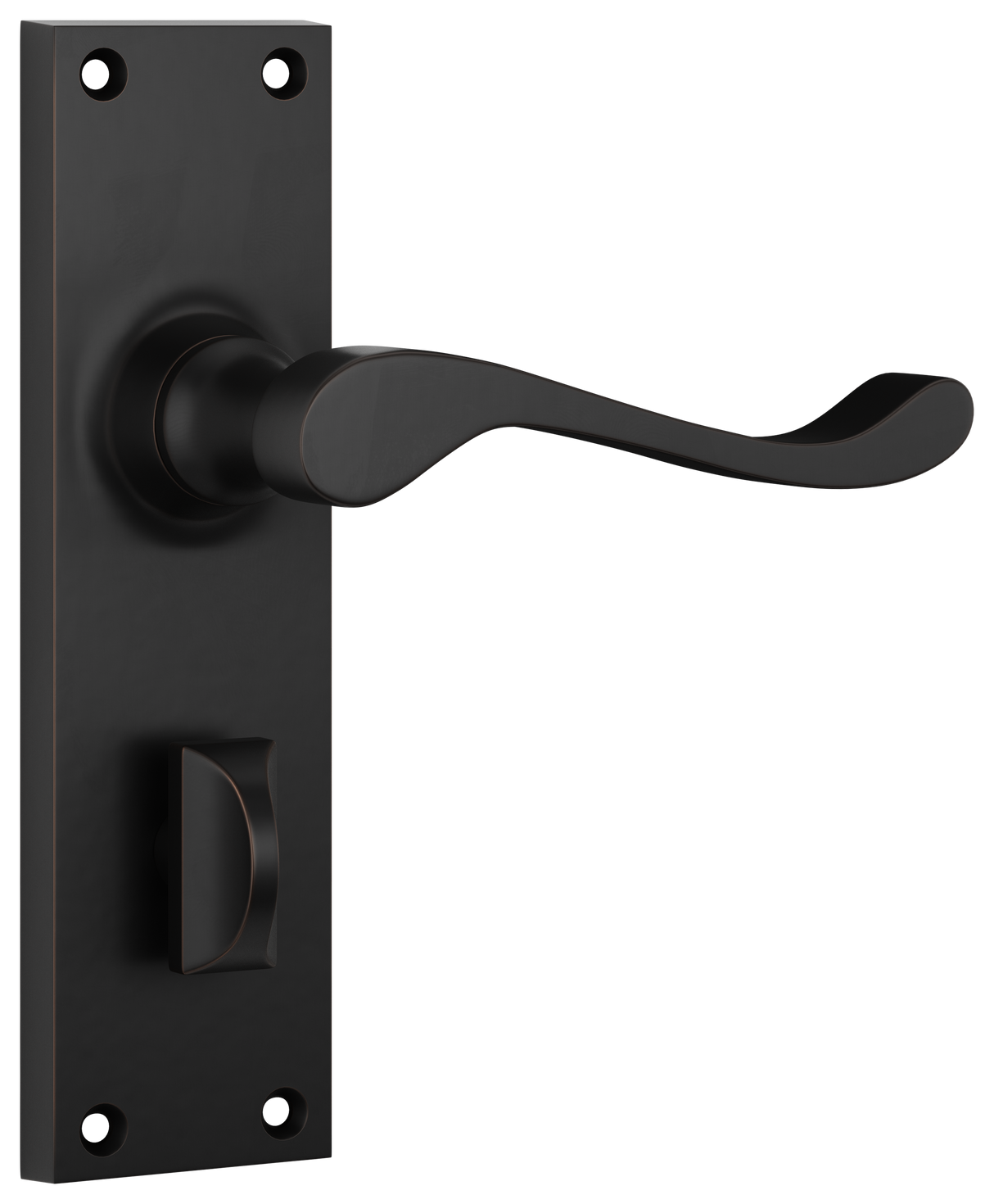 Tradco Victorian Door Lever on Plate Antique Copper Privacy