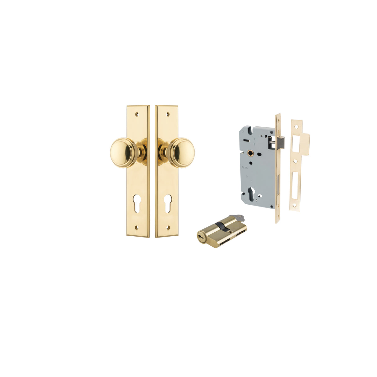 Iver Paddington Knob Chamfered Backplate - Complete Kits