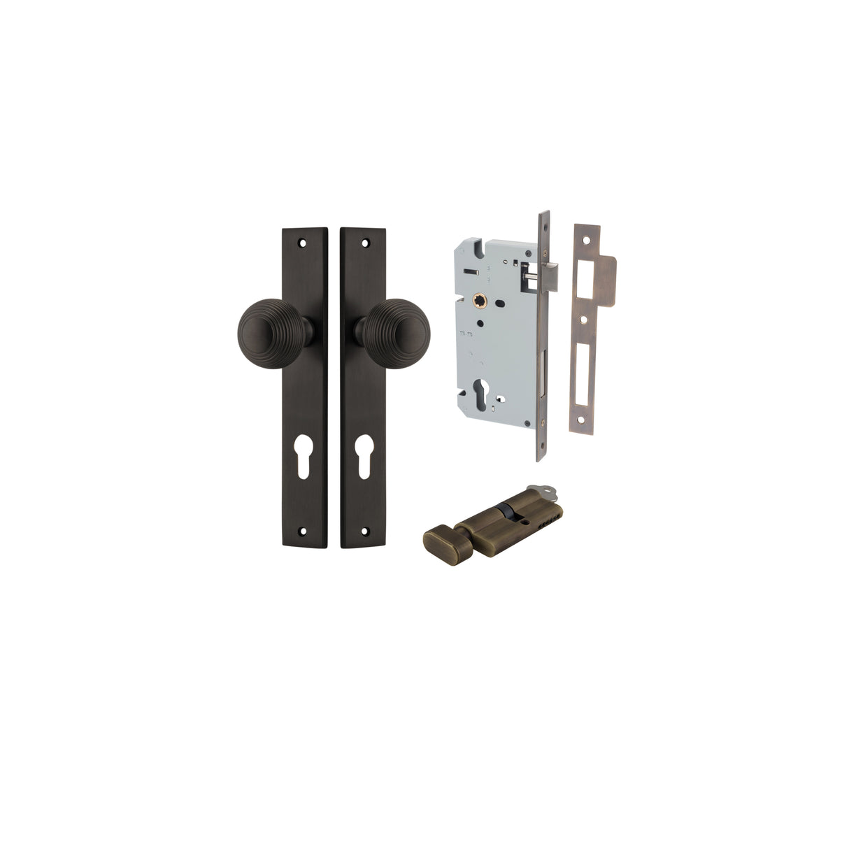 Iver Guildford Knob Rectangular Backplate - Complete Kits