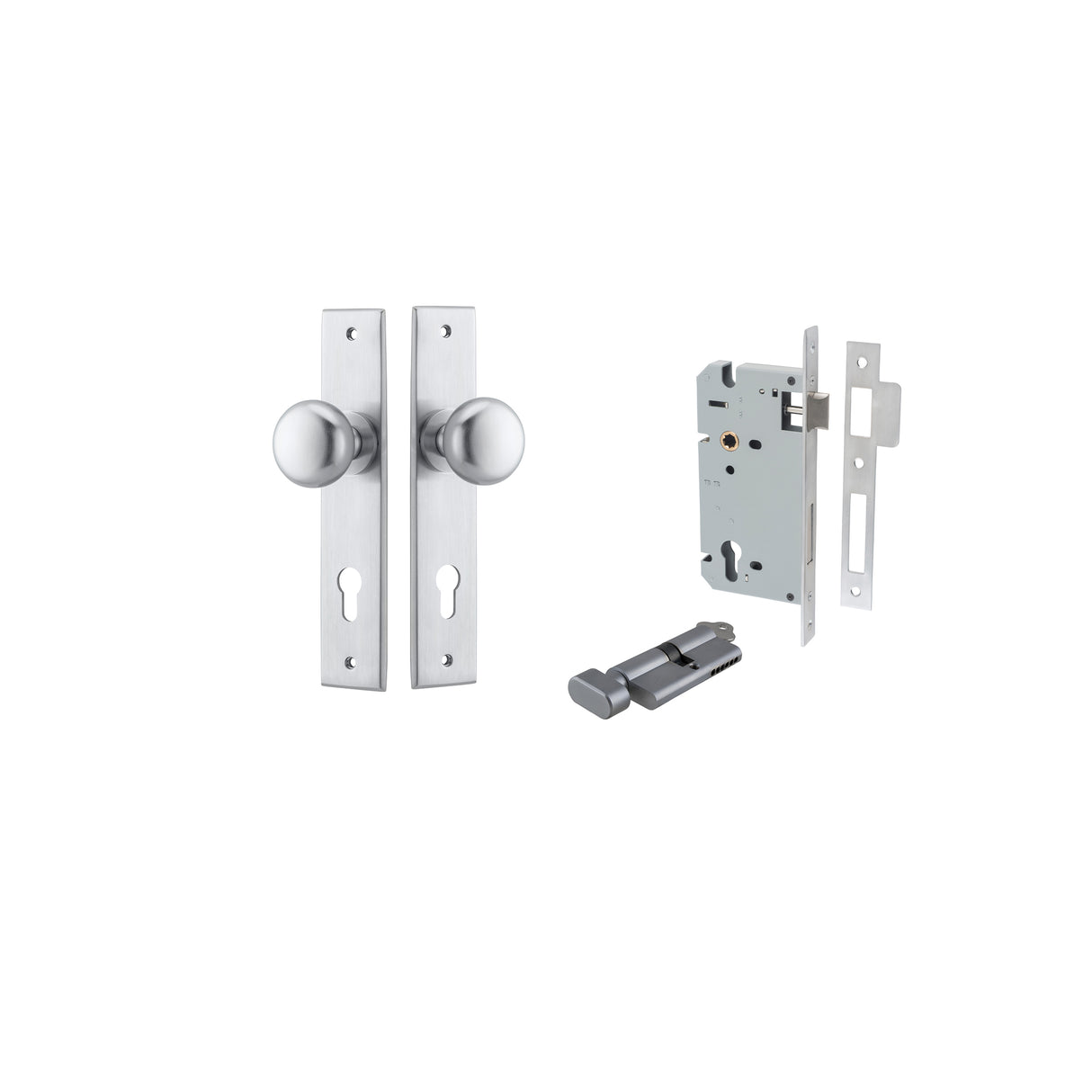Iver Cambridge Knob Chamfered Backplate - Complete Kits