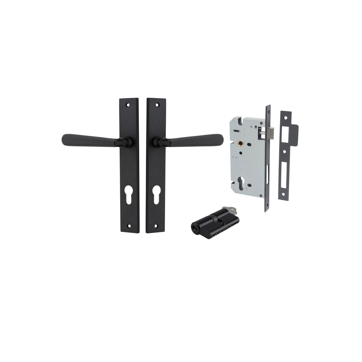 Iver Copenhagen Rectangular Backplate Lever - Complete Kits