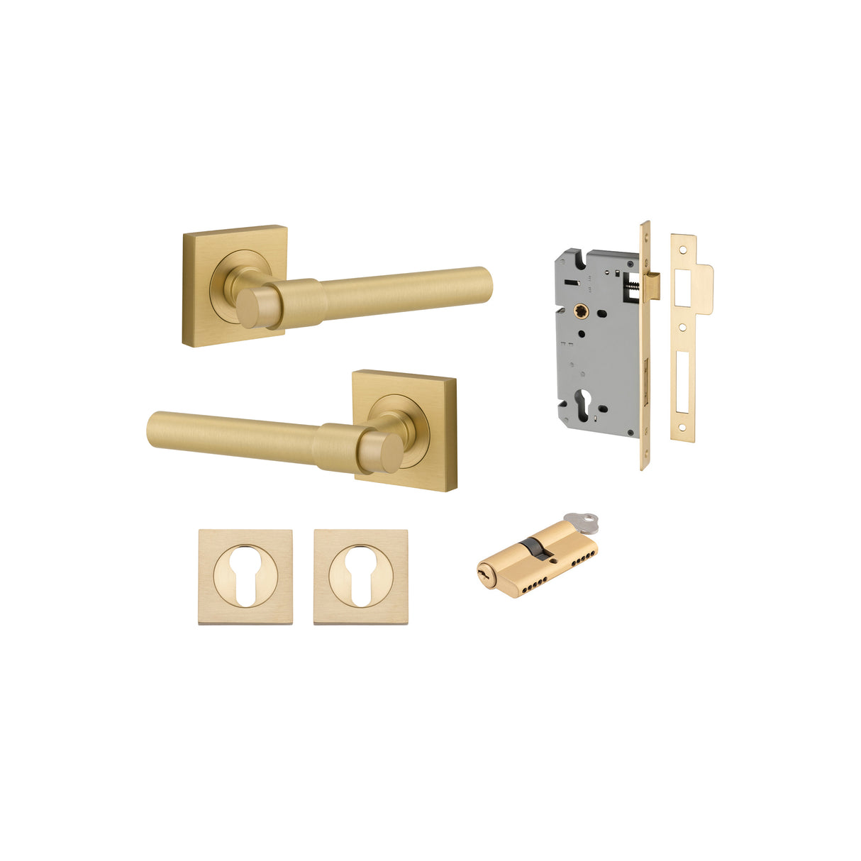 Iver Helsinki Square Rose Lever Set - Complete Kits