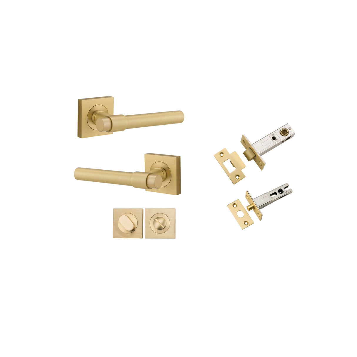 Iver Helsinki Square Rose Lever Set - Complete Kits