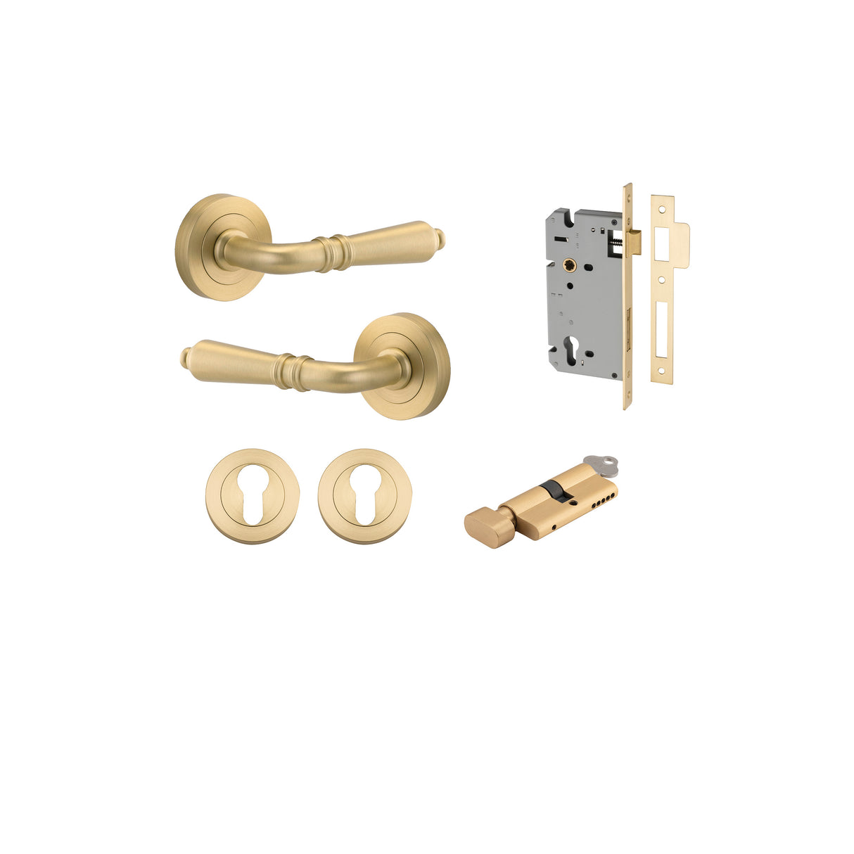 Iver Sarlat Round Rose Lever Set - Complete Kits