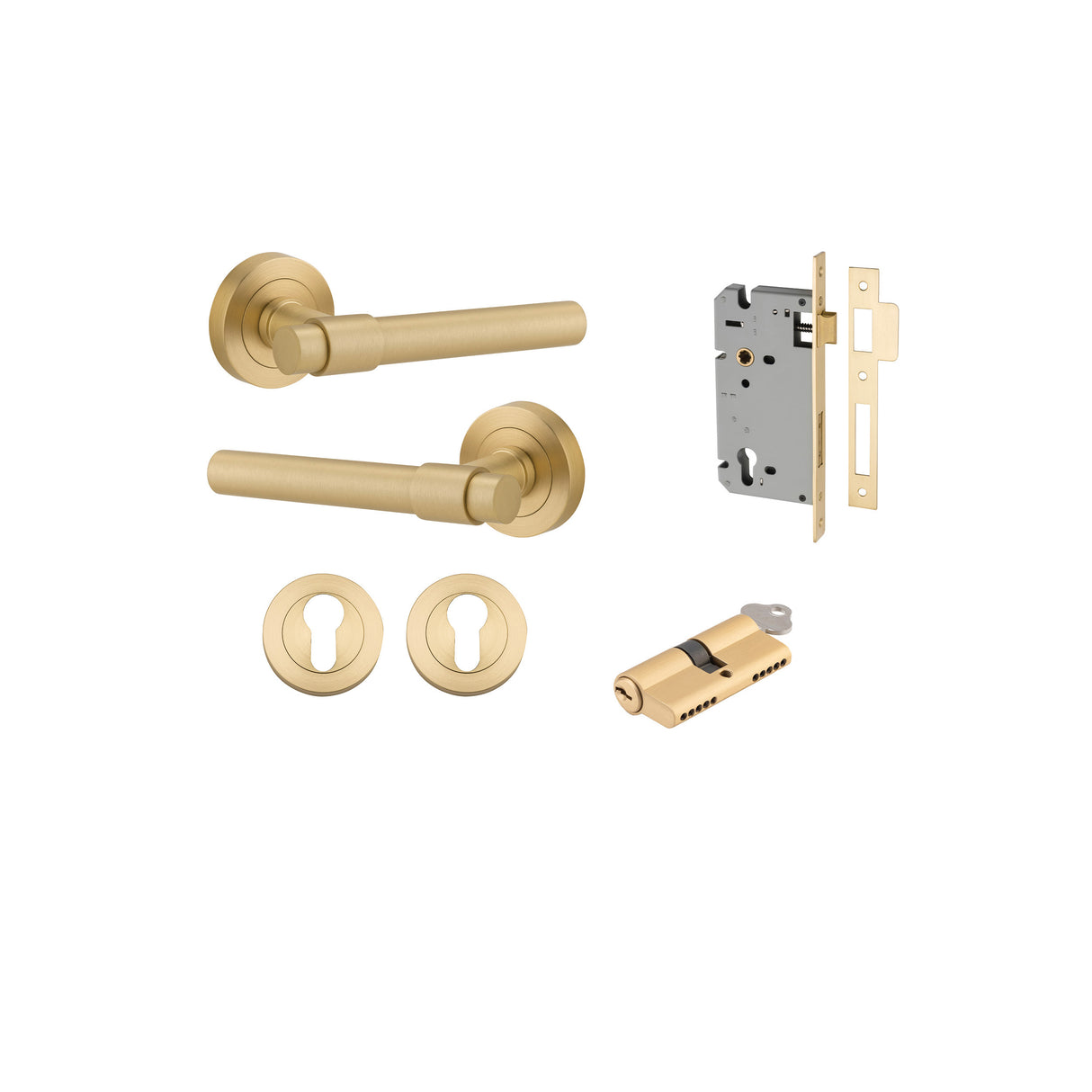 Iver Helsinki Round Rose Lever Set - Complete Kits