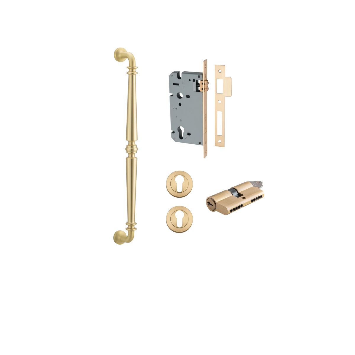 Iver Sarlat Pull Handle Entrance Kit, 450mm, Brushed Gold PVD