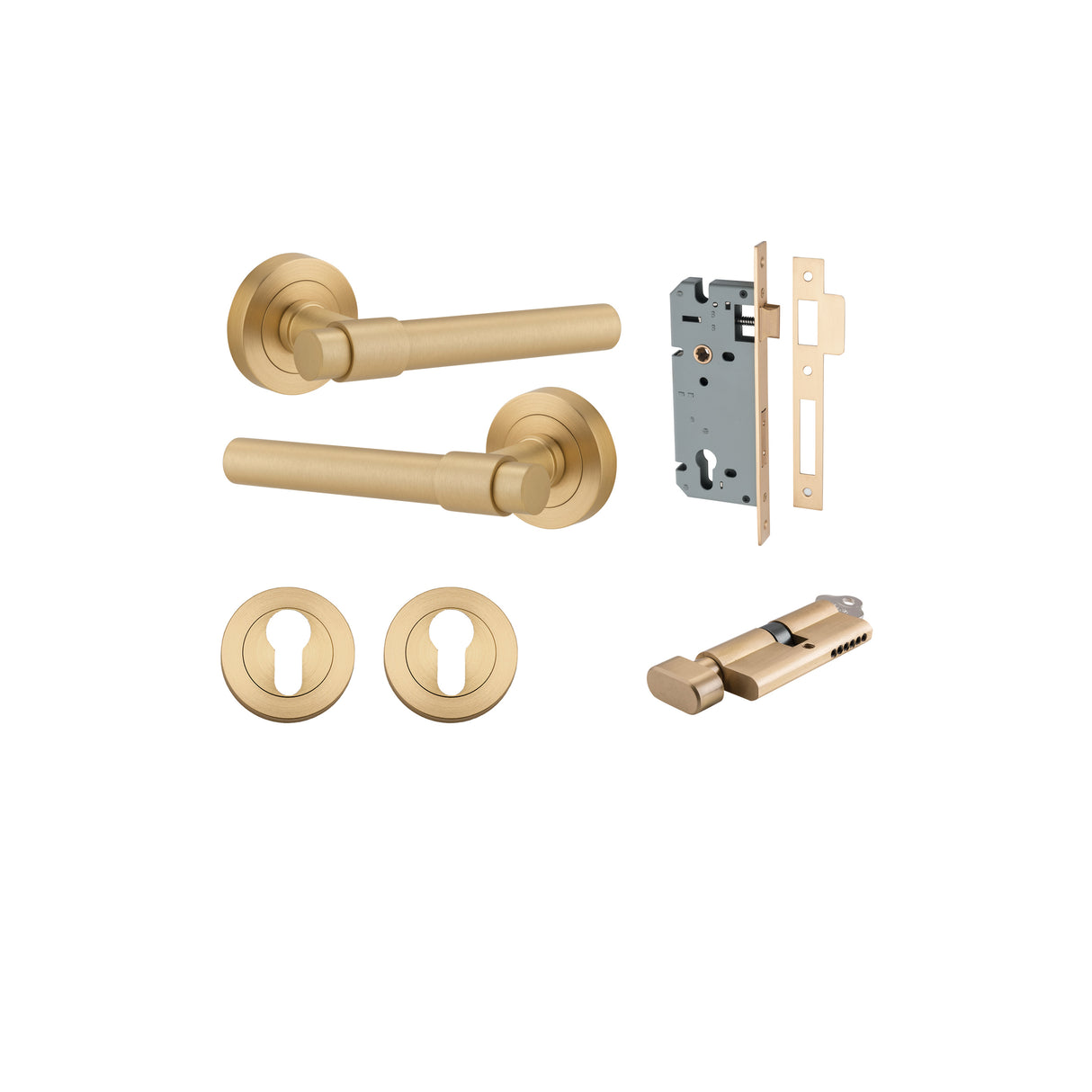 Iver Helsinki Round Rose Lever Set - Complete Kits