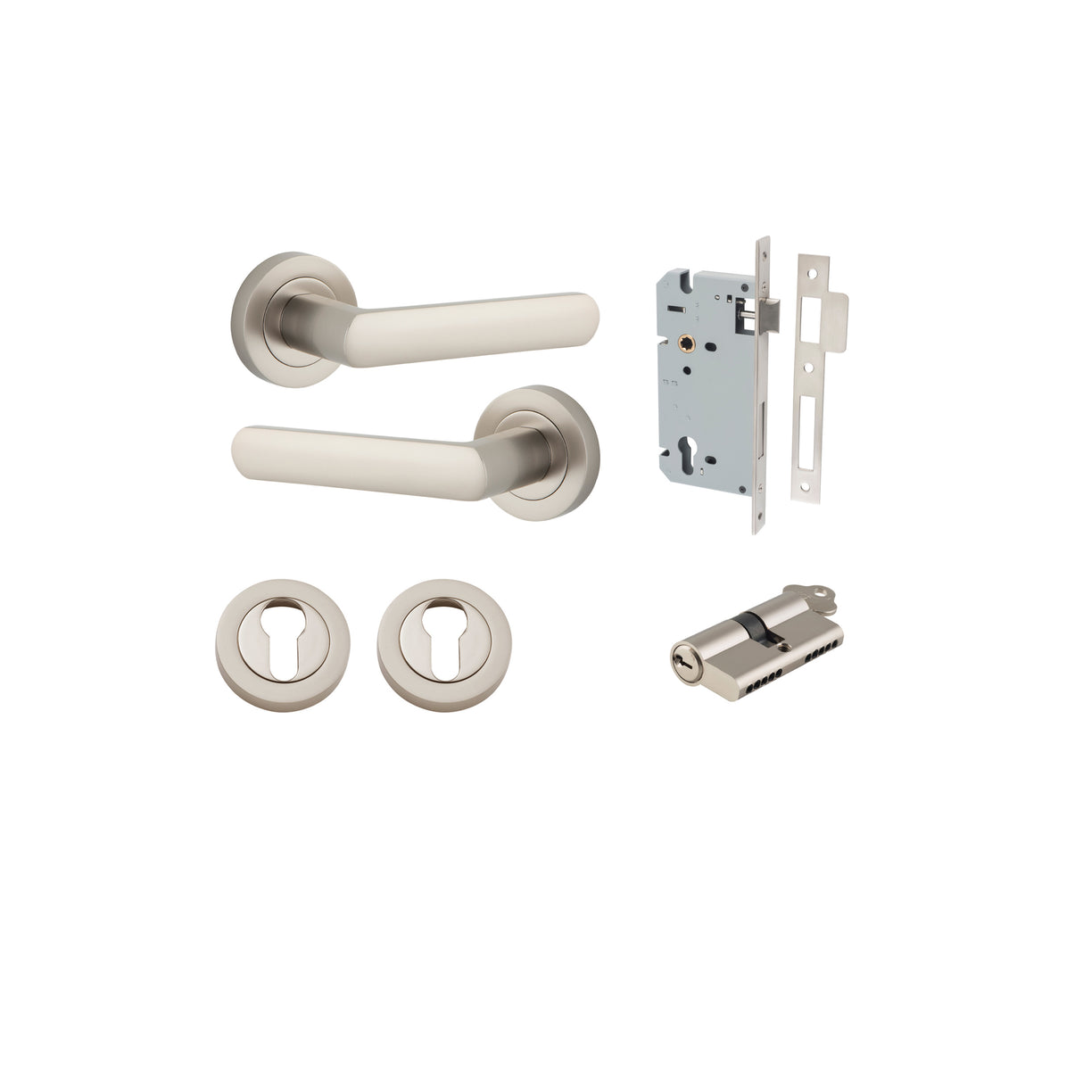 Iver Osaka Round Rose Lever Set - Complete Kits