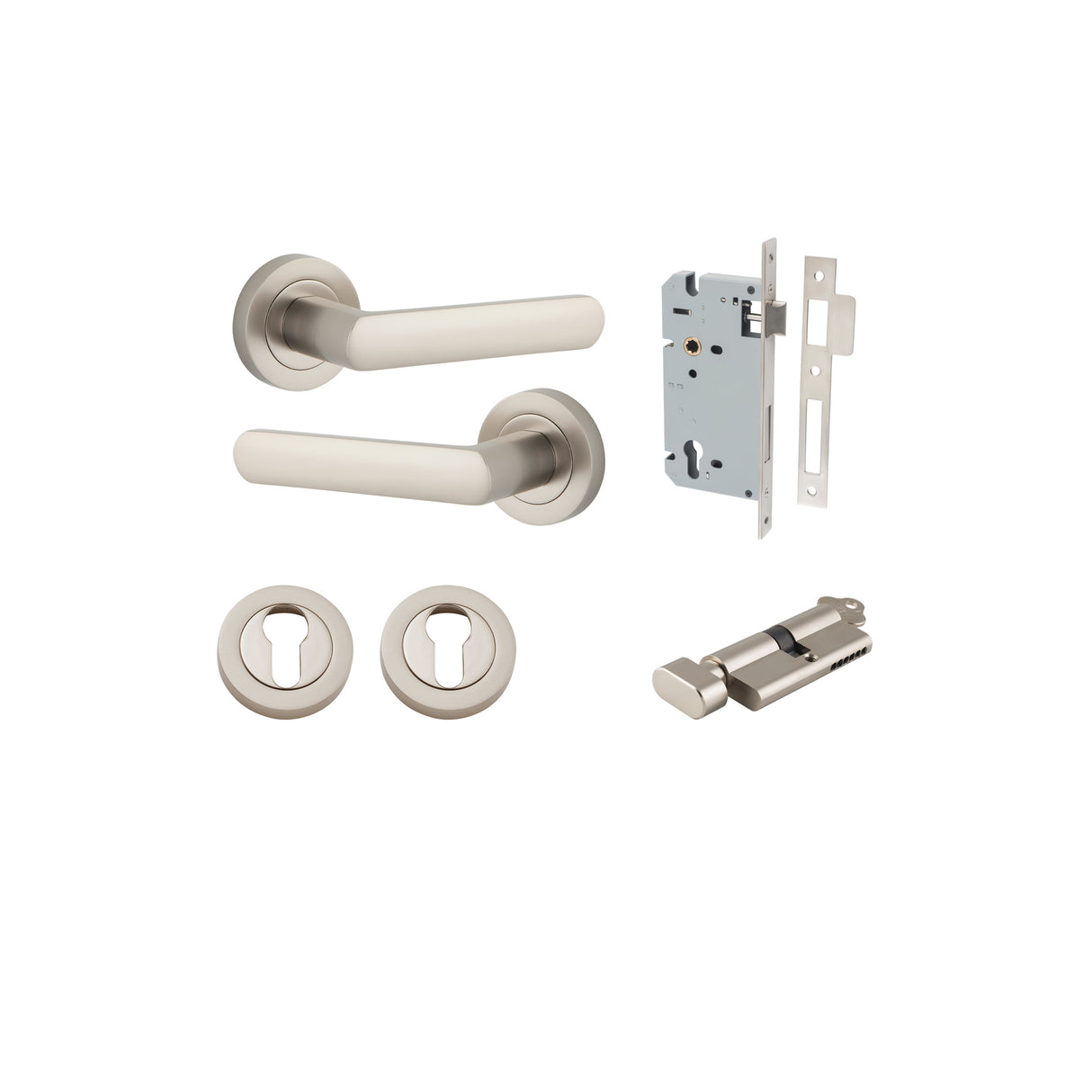 Iver Osaka Round Rose Lever Set - Complete Kits