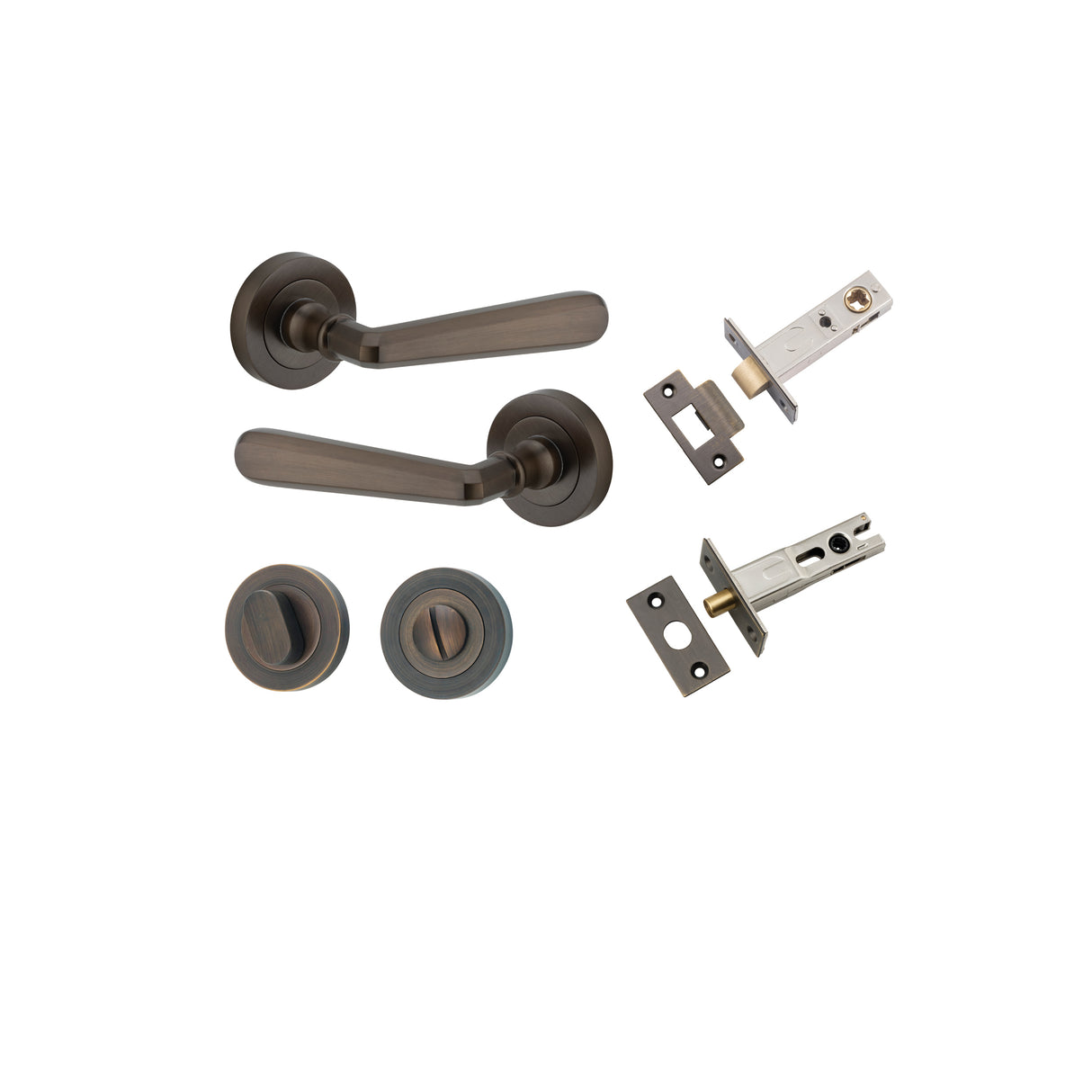 Iver Copenhagen Round Rose Lever Set - Complete Kits