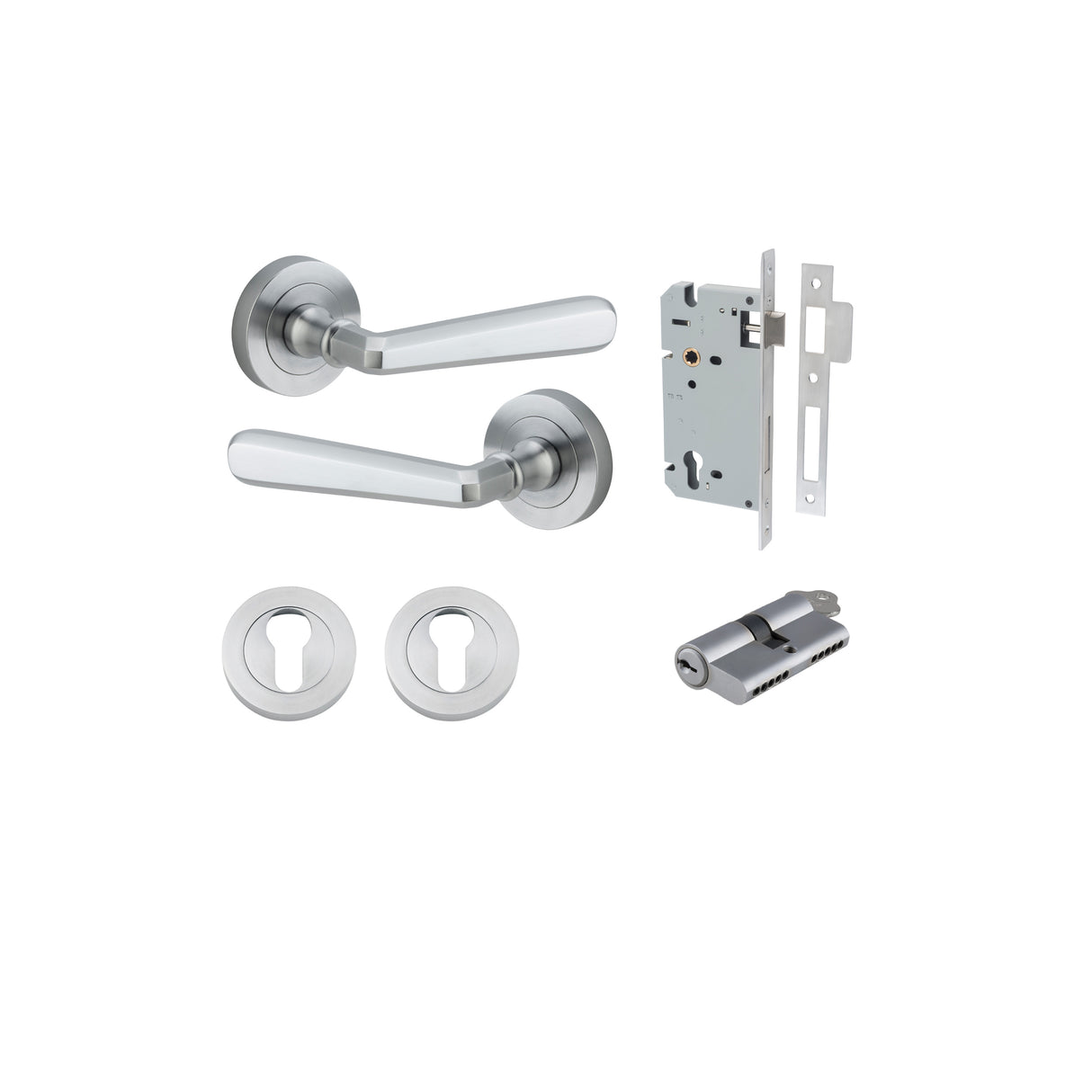 Iver Copenhagen Round Rose Lever Set - Complete Kits