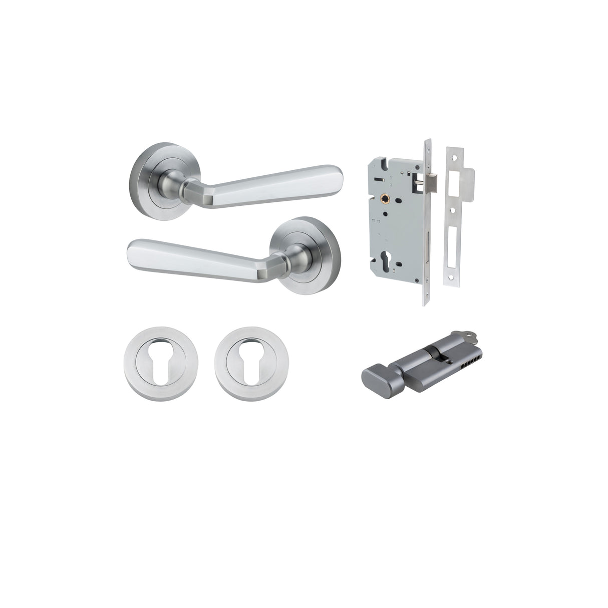 Iver Copenhagen Round Rose Lever Set - Complete Kits