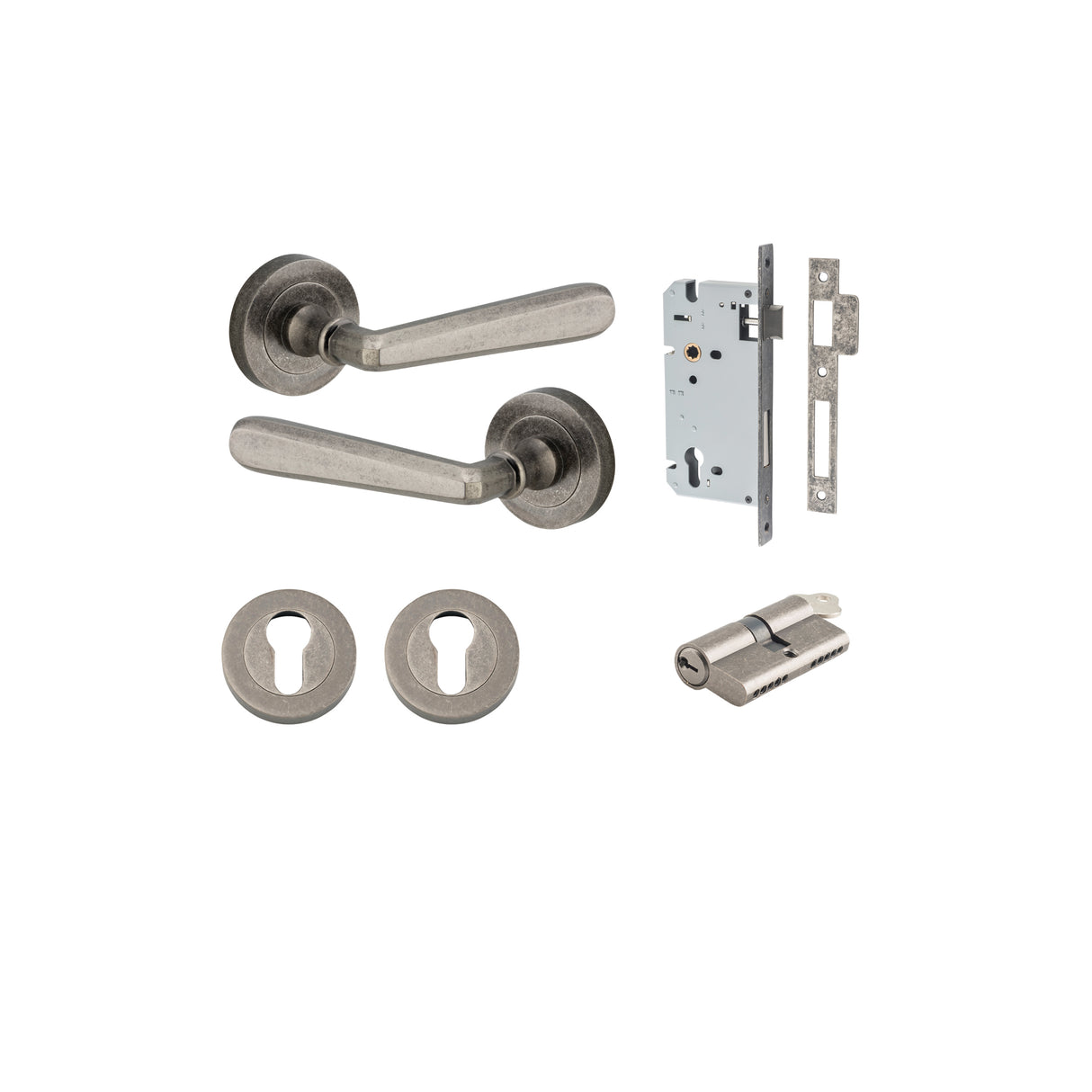 Iver Copenhagen Round Rose Lever Set - Complete Kits