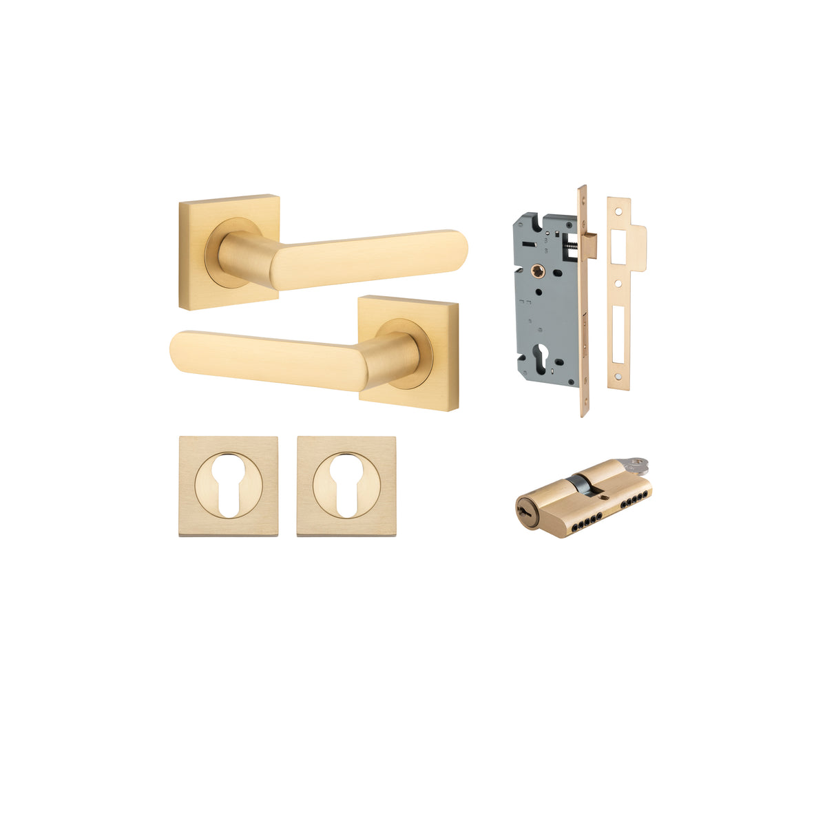 Iver Osaka Square Rose Lever Set - Complete Kits