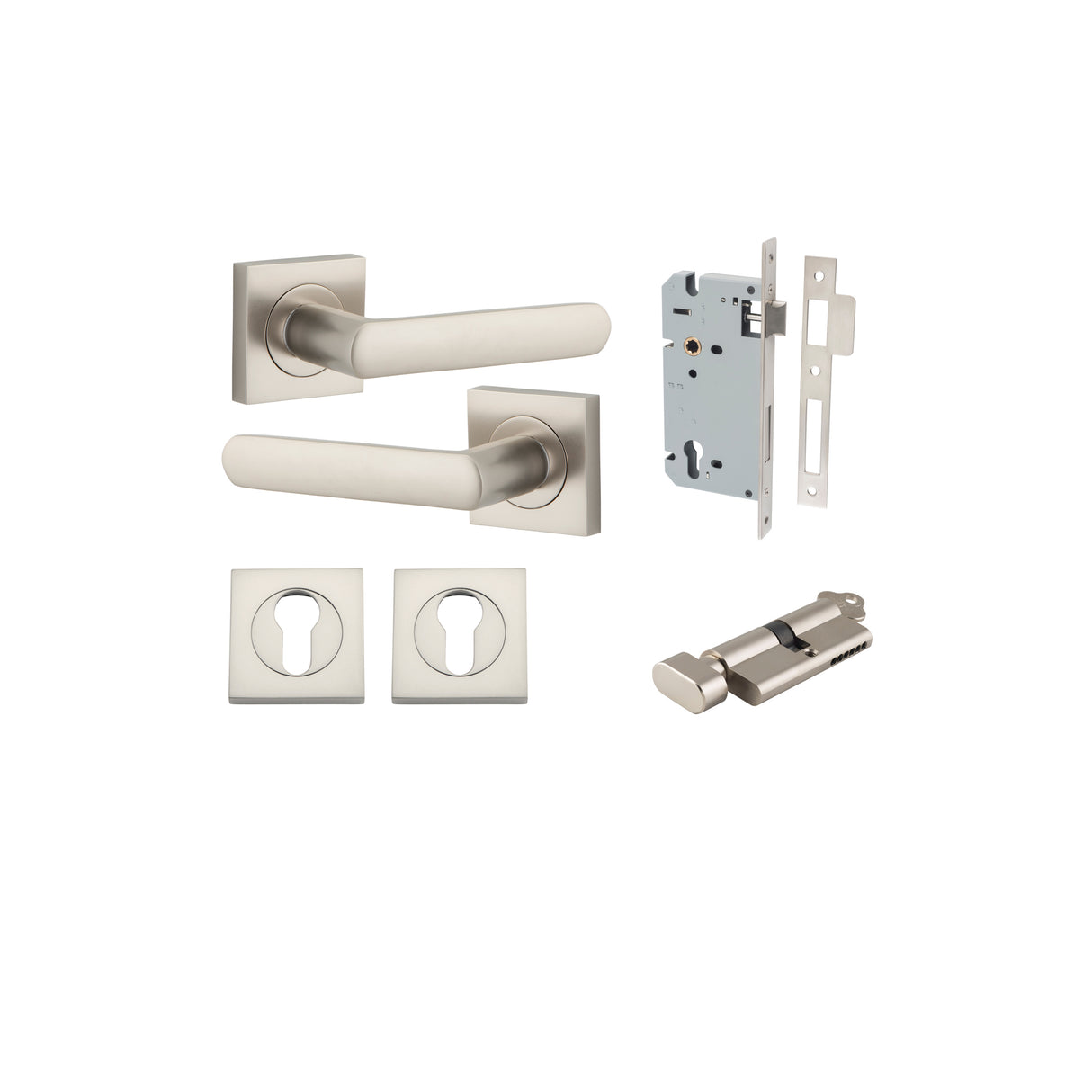 Iver Osaka Square Rose Lever Set - Complete Kits