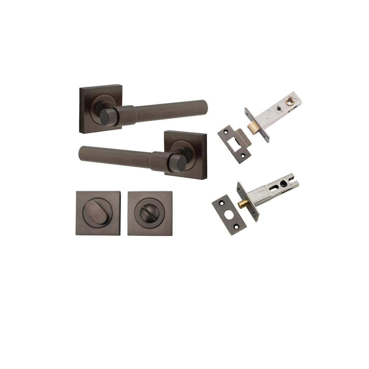 Iver Helsinki Square Rose Lever Set - Complete Kits