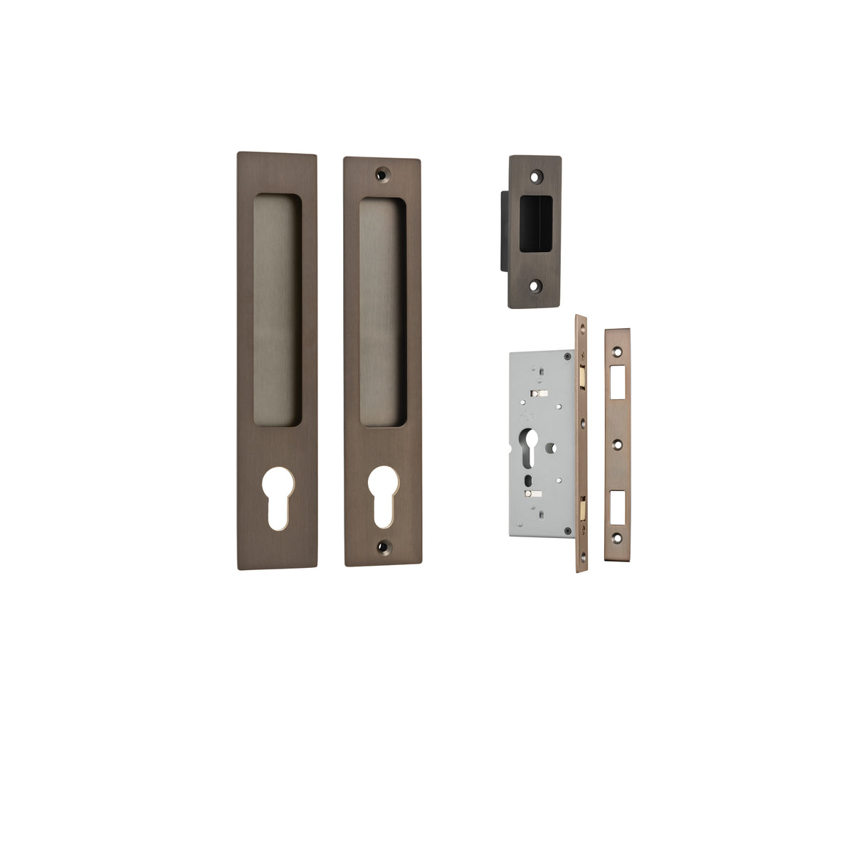 Iver Rectangular Sliding Door Pull Kit – Passage, Privacy & Entrance