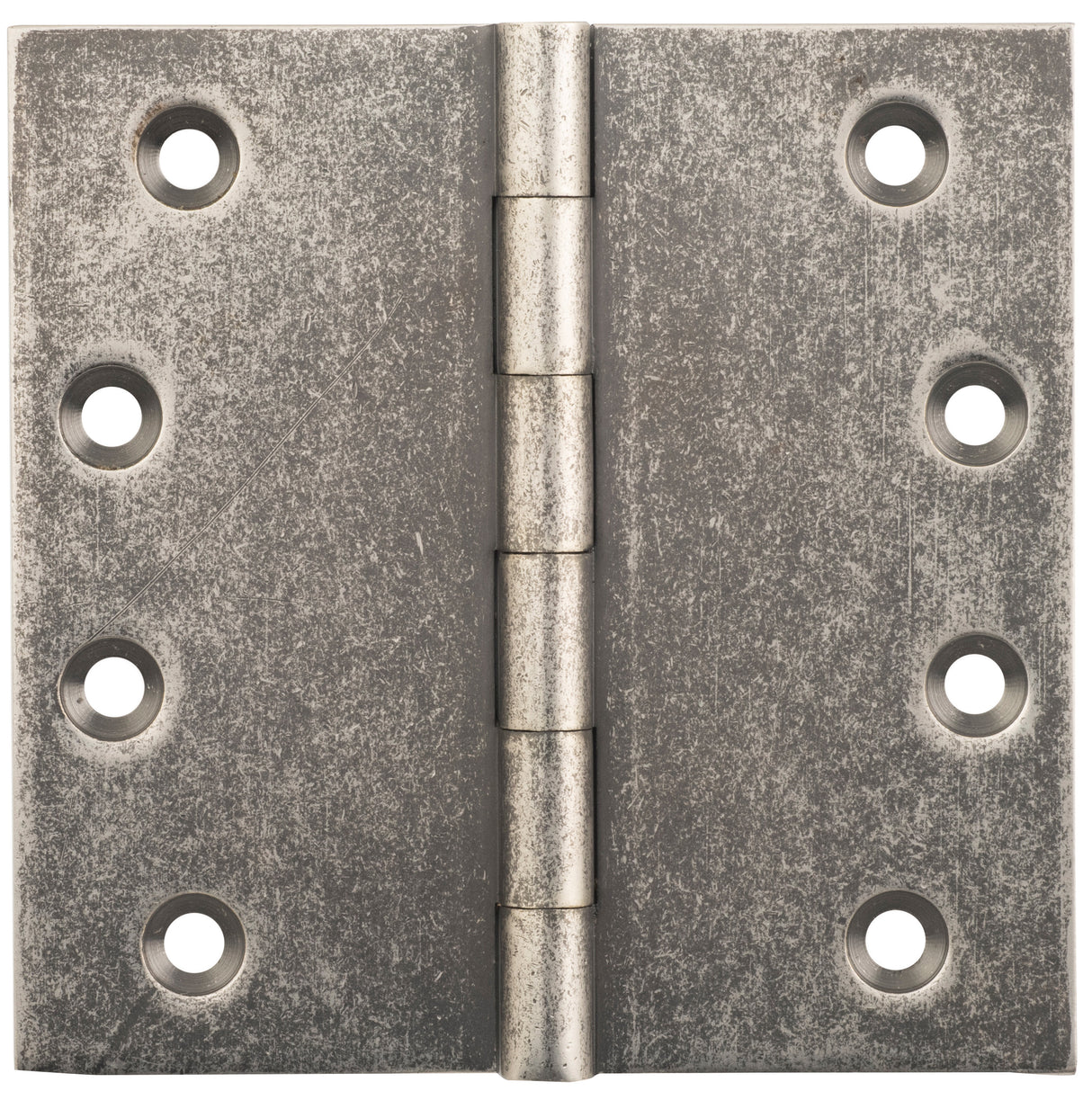 Tradco Fixed Pin Hinge Rumbled Nickel / Distressed Nickel 100 x 100mm