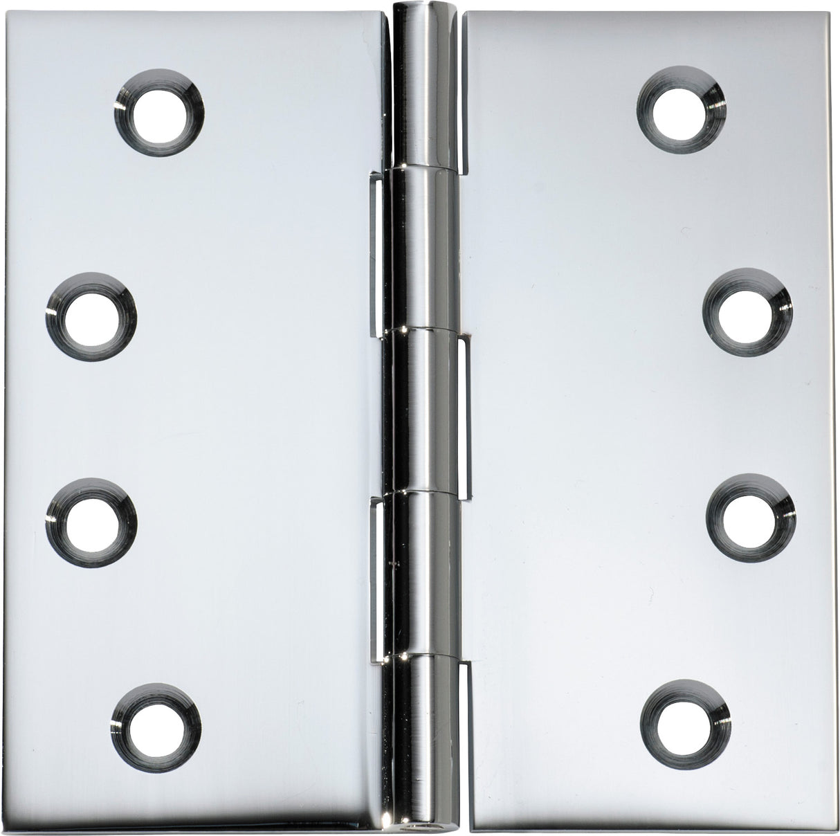 Tradco Fixed Pin Hinge Chrome Plated / Polished Chrome 100 x 100mm