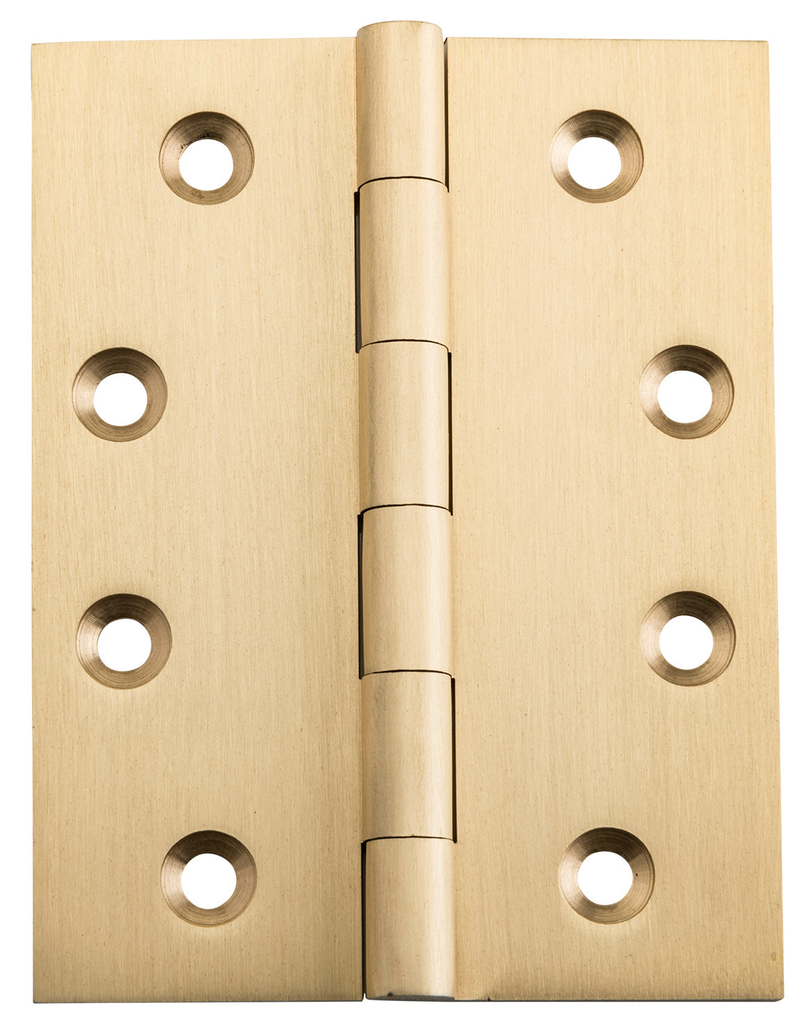 Tradco Fixed Pin Hinge Satin Brass / Brushed Brass 100 x 75mm