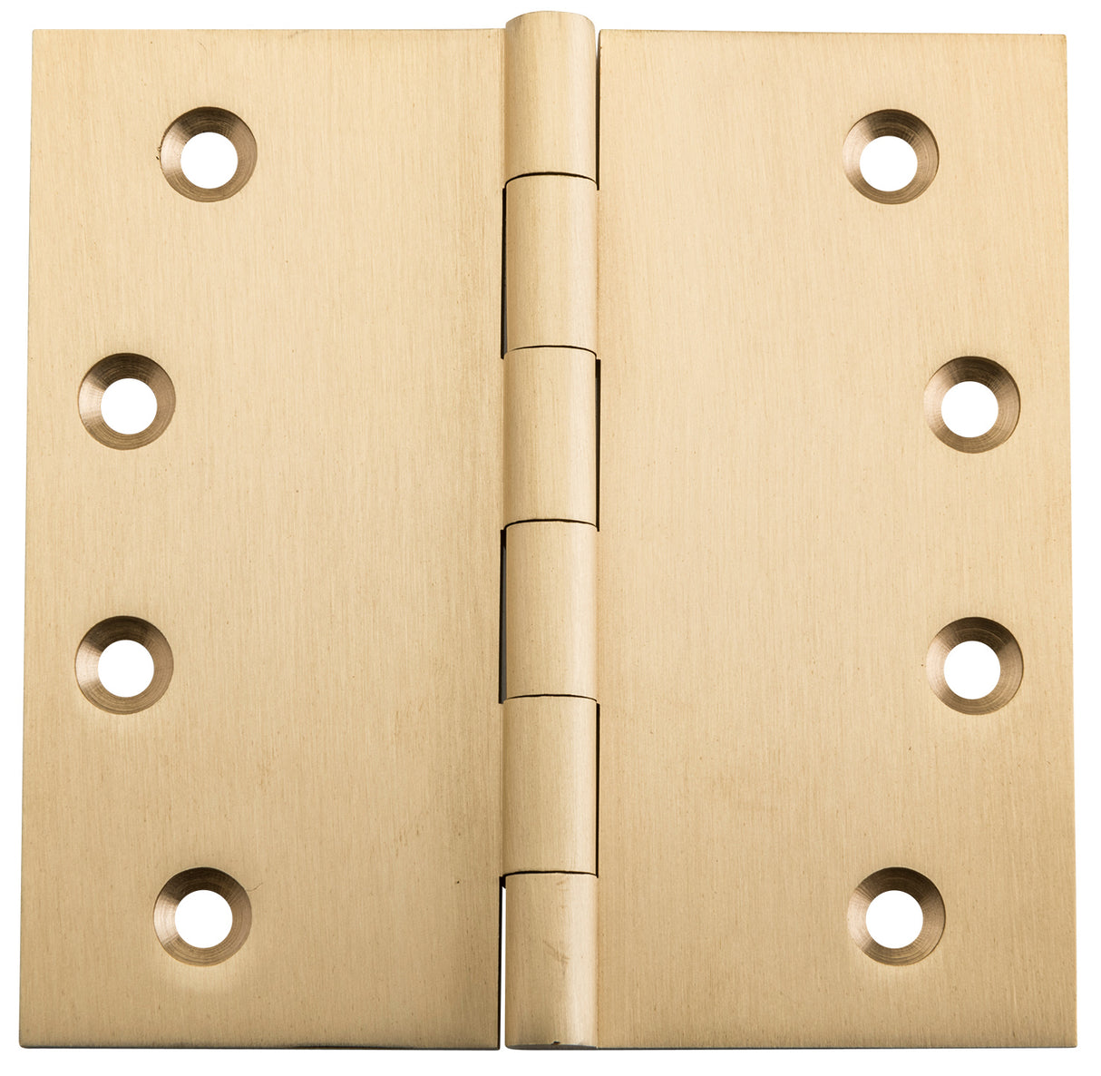 Tradco Fixed Pin Hinge Satin Brass / Brushed Brass 100 x 100mm