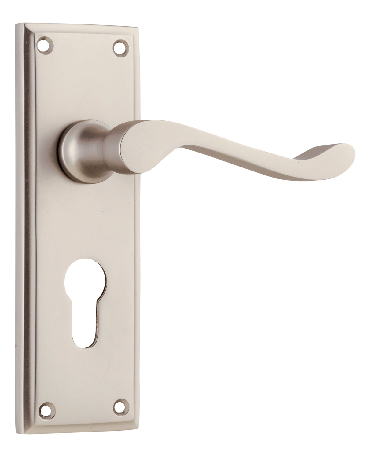 Tradco Camden Euro Lever, Satin Nickel