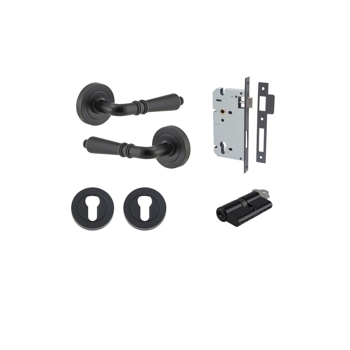 Iver Sarlat Round Rose Lever Set - Complete Kits