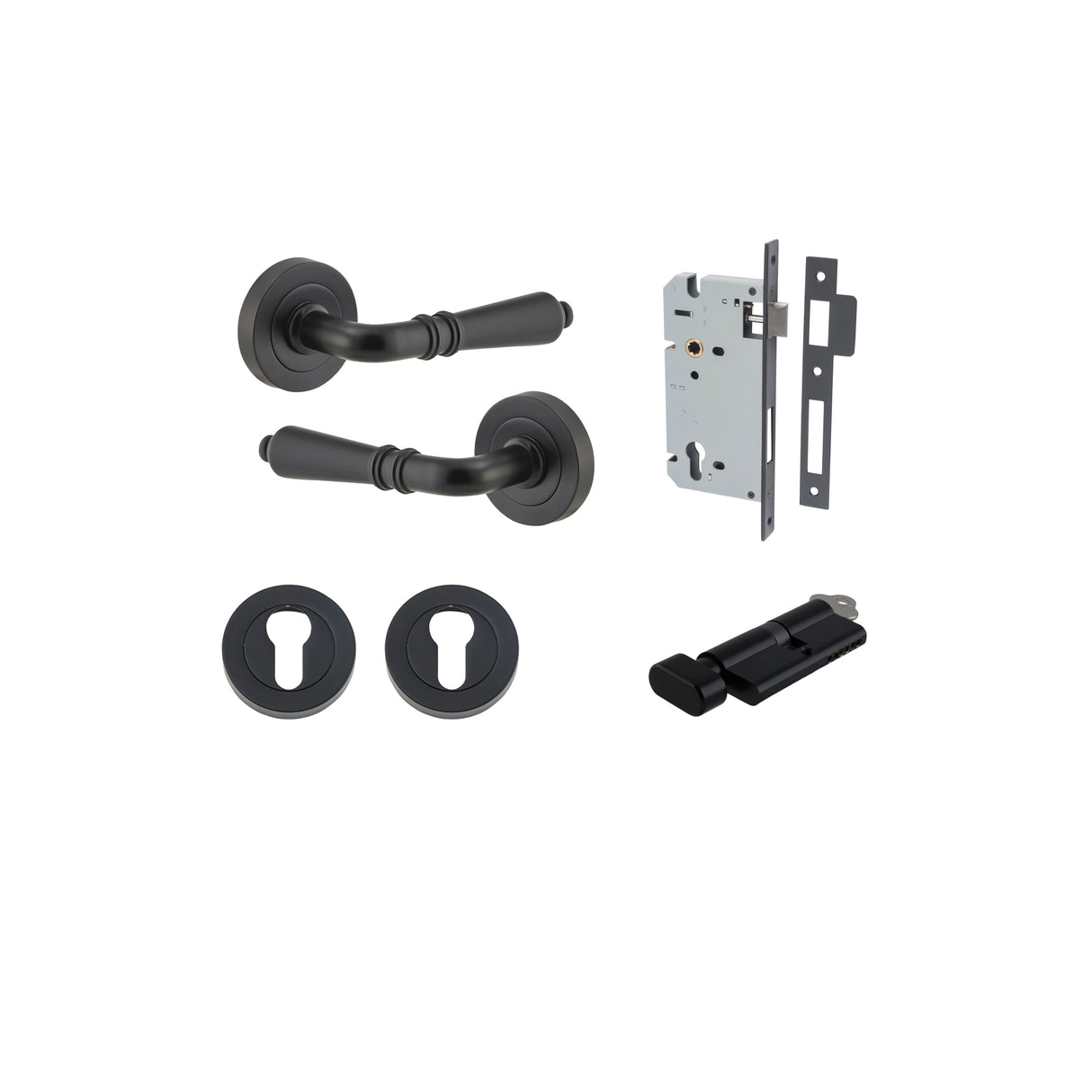 Iver Sarlat Round Rose Lever Set - Complete Kits