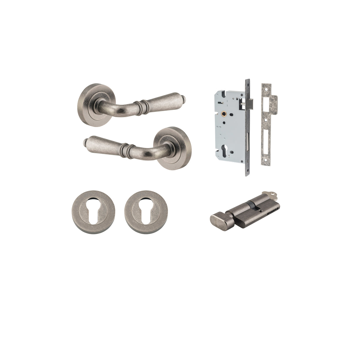 Iver Sarlat Round Rose Lever Set - Complete Kits